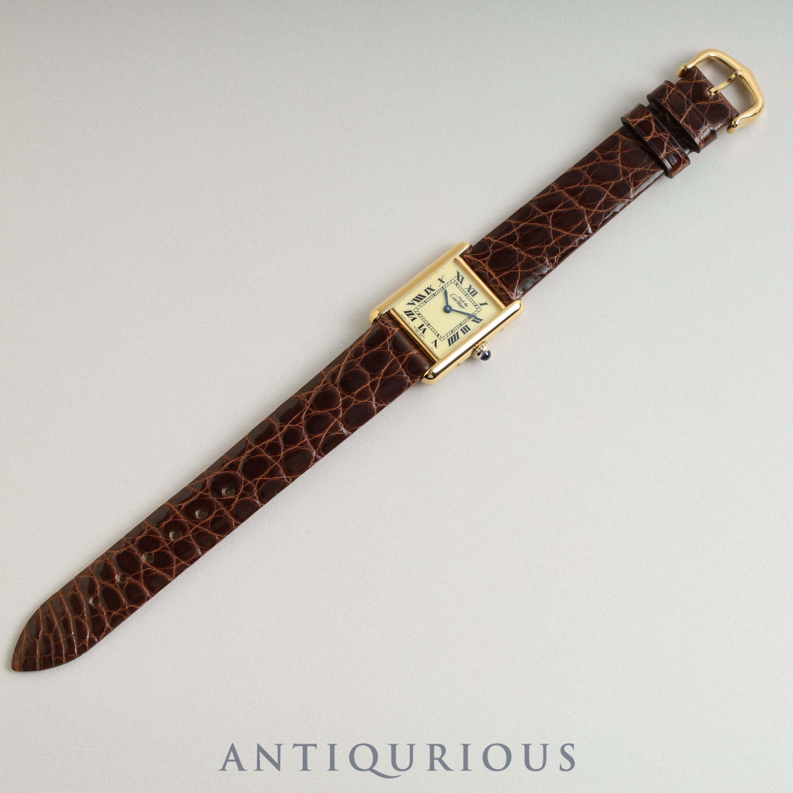 Cartier Must Tank SM QZ Ivory Dial New Finish Complete Service Completed in July 2023