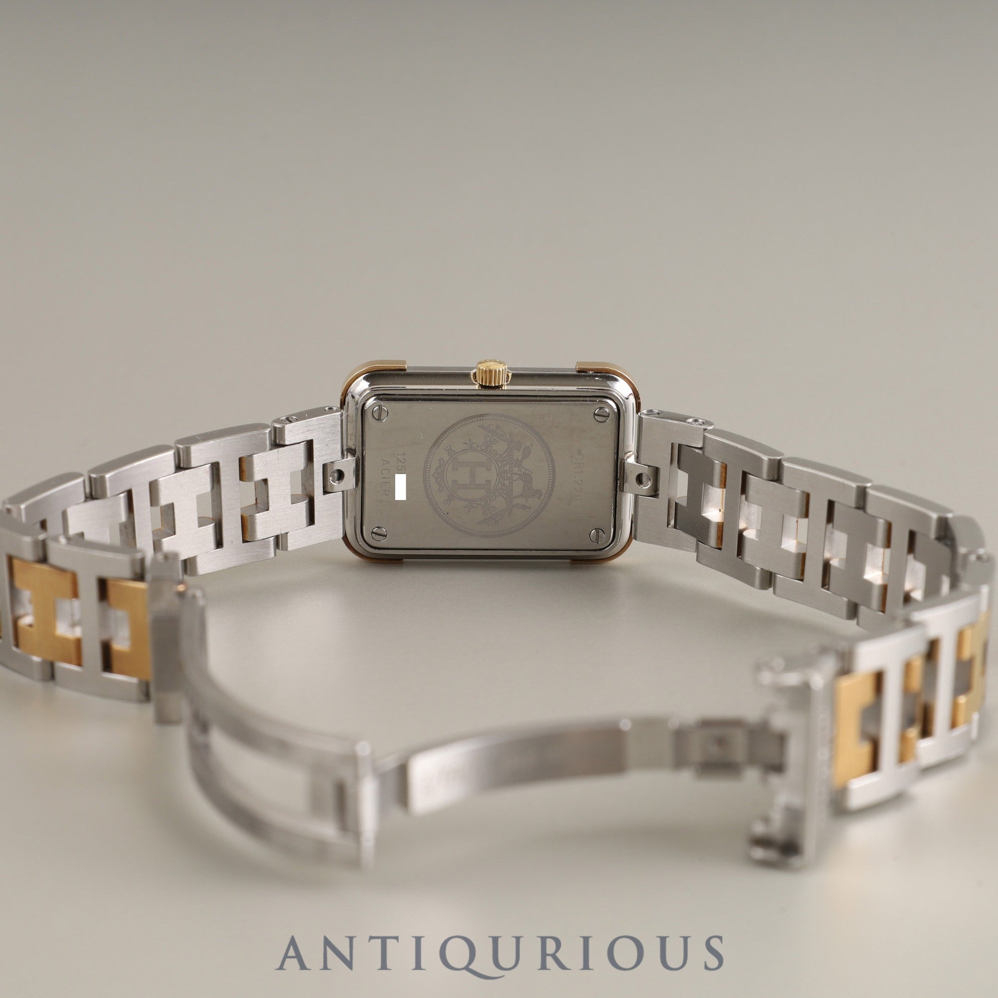 エルメス クロアジュール CR1.220 クォーツ Cal.976.001 SS/GP SS/GP ホワイト文字盤 オーバーホール済み