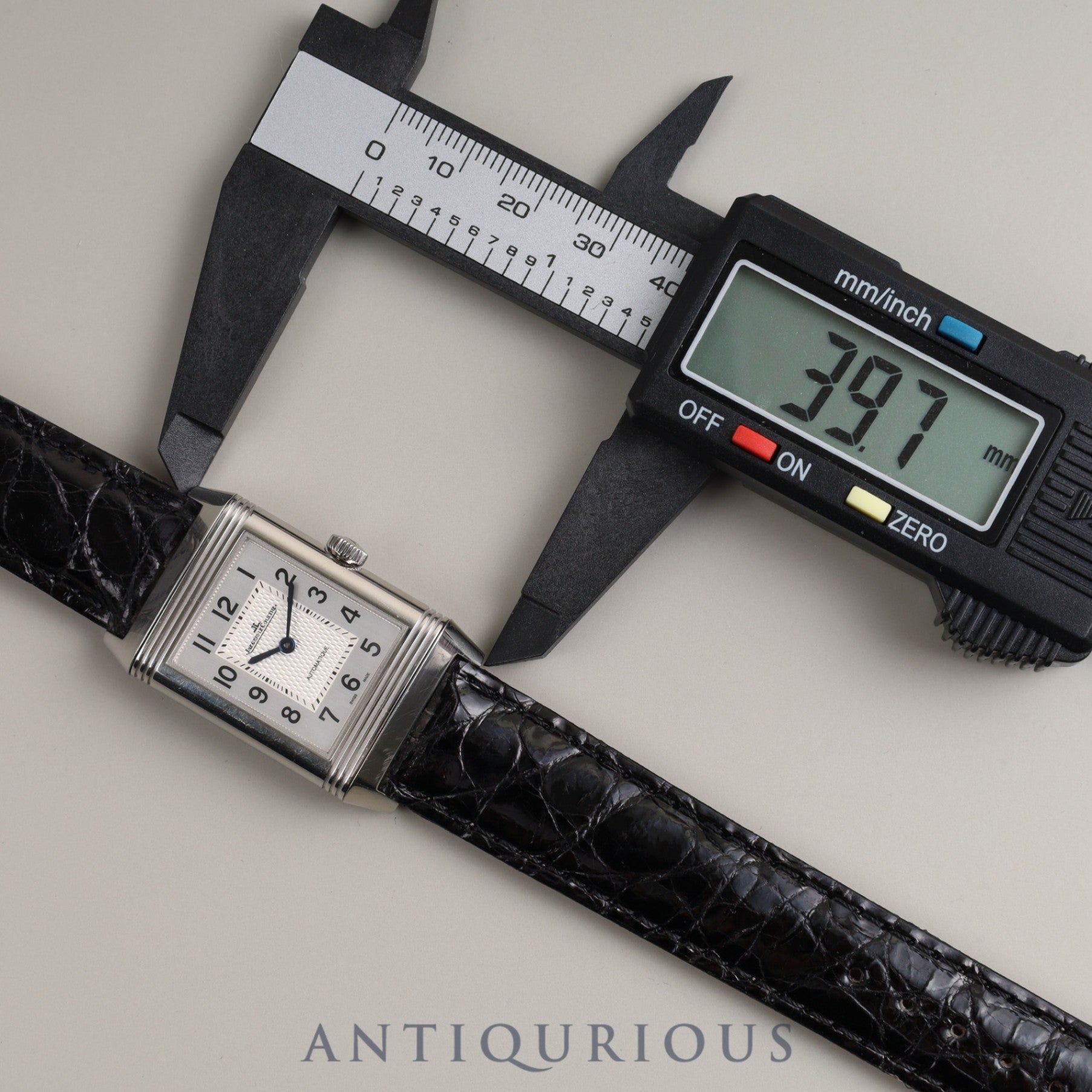 Jaeger-LeCoultre Reverso Classic Medium Q2538120 (212.8.S5) Automatic Cal.965 SS Leather Genuine Buckle (SS) Silver Dial