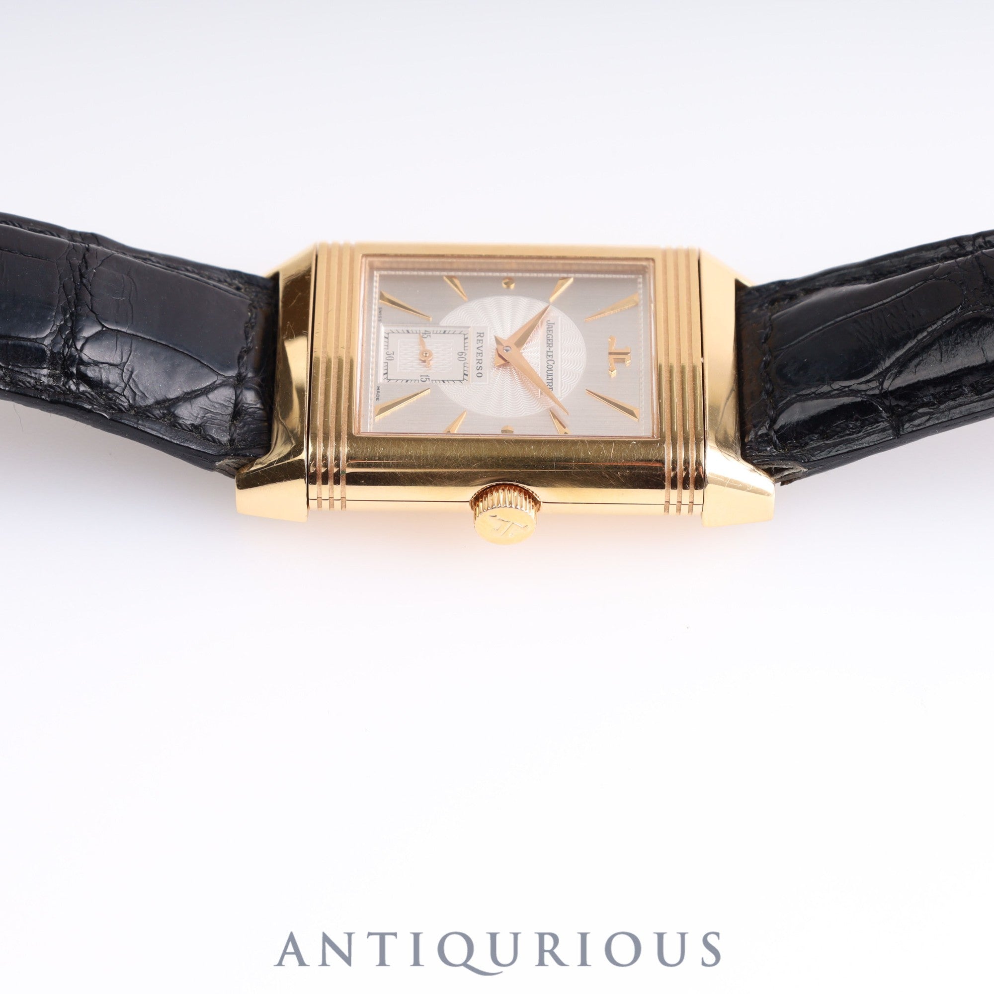 ジャガー・ルクルト ビッグレベルソ アールデコ 270.2.62 手巻き Cal.822AD 750PG 純正革ベルト 純正尾錠(750PG)シルバー / スケルトン文字盤 箱