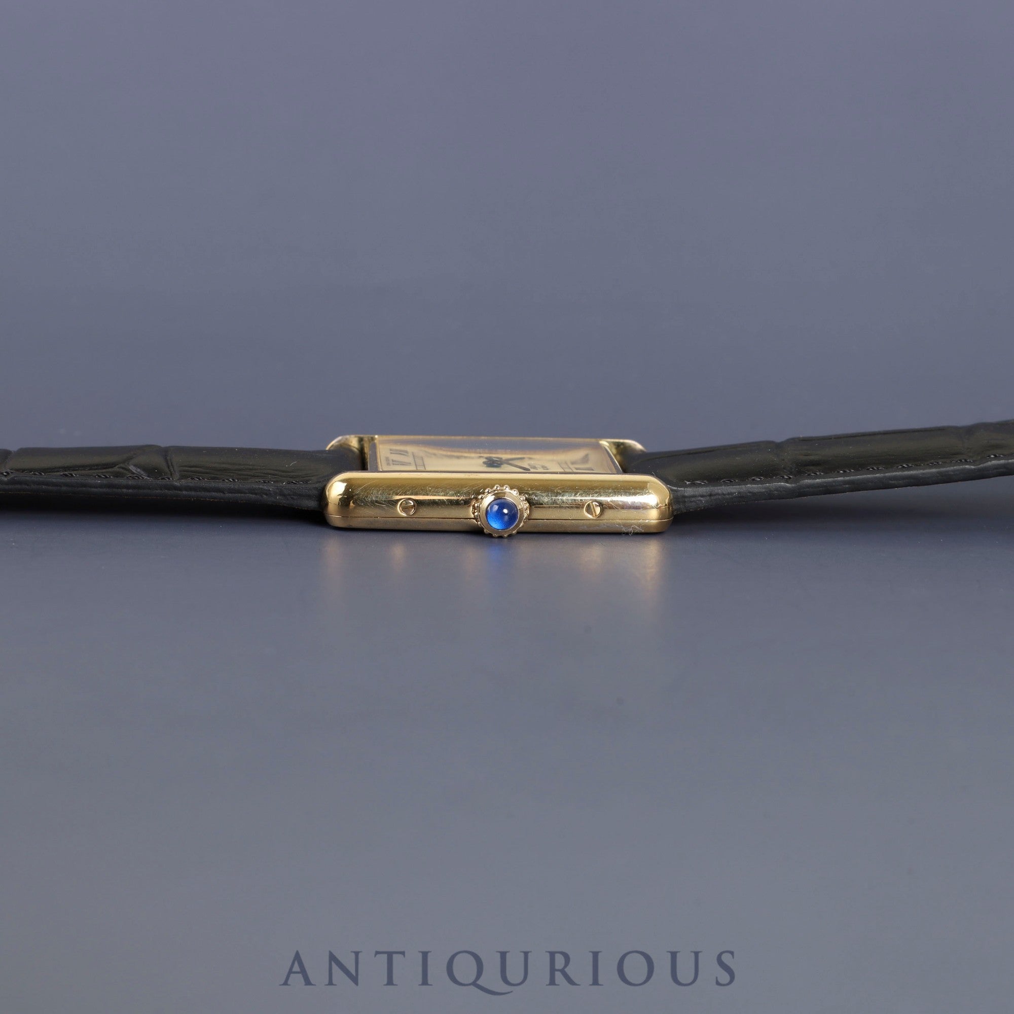 カルティエ マストタンク LM 590005 クォーツ SV925 革 純正尾錠(GP)アイボリーローマン文字盤 箱 冊子 カルティエブティックコンプリートサービス済み