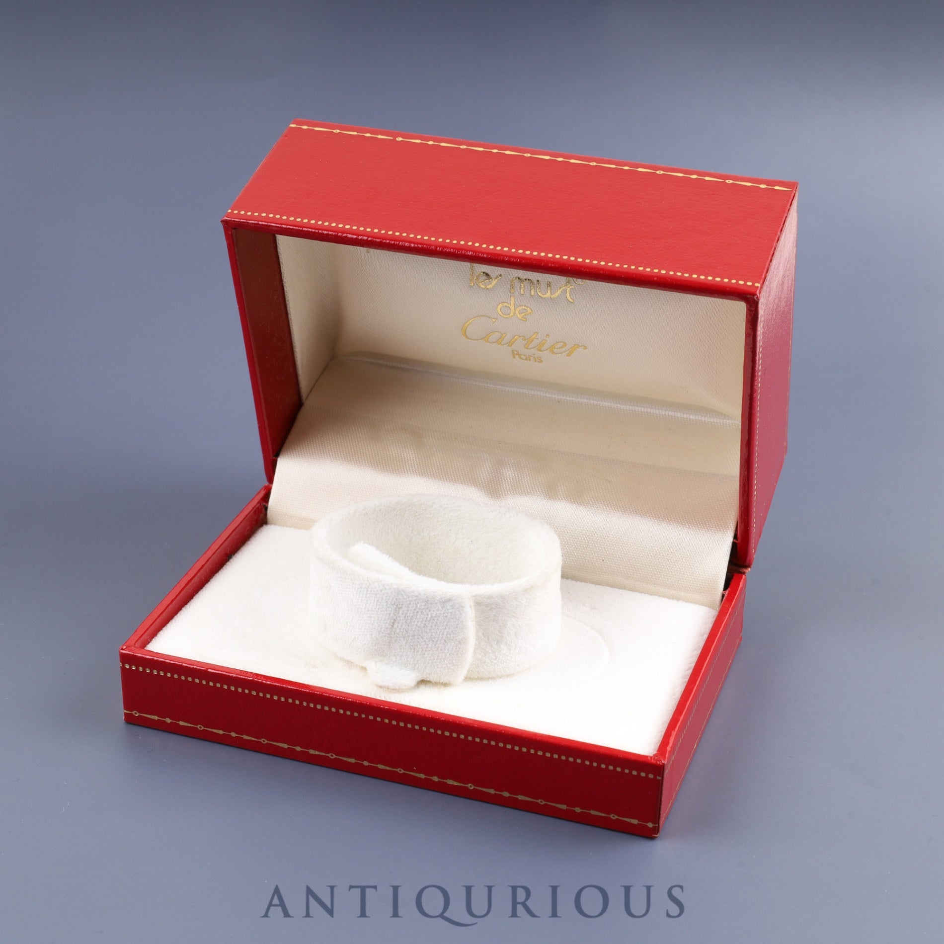 Cartier Must Tank LM Manual Winding Cal. 78-1 SV925 Leather Strap Genuine Buckle (GP) Onyx Dial Box Overhauled