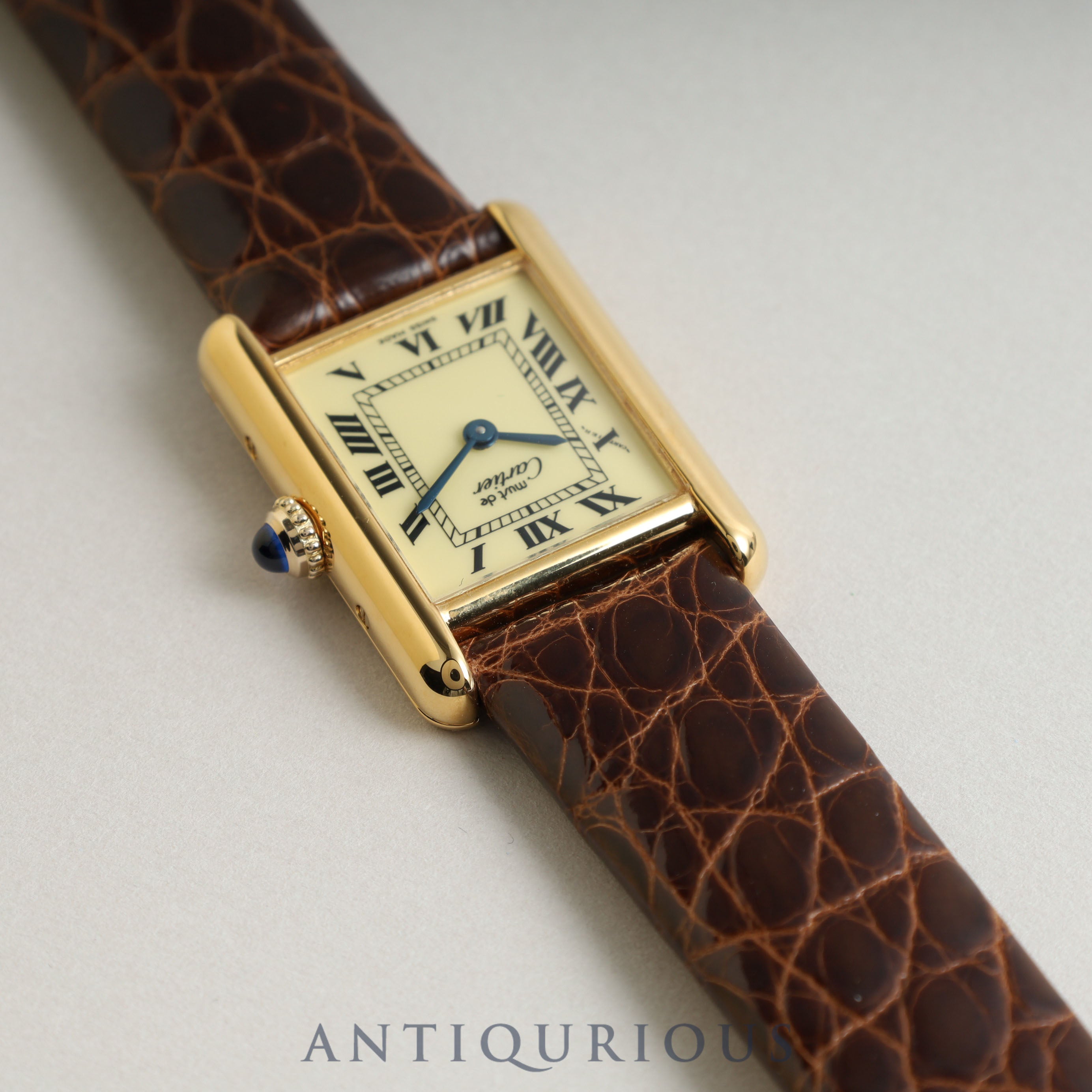 Cartier Must Tank SM QZ Ivory Dial New Finish Complete Service Completed in July 2023