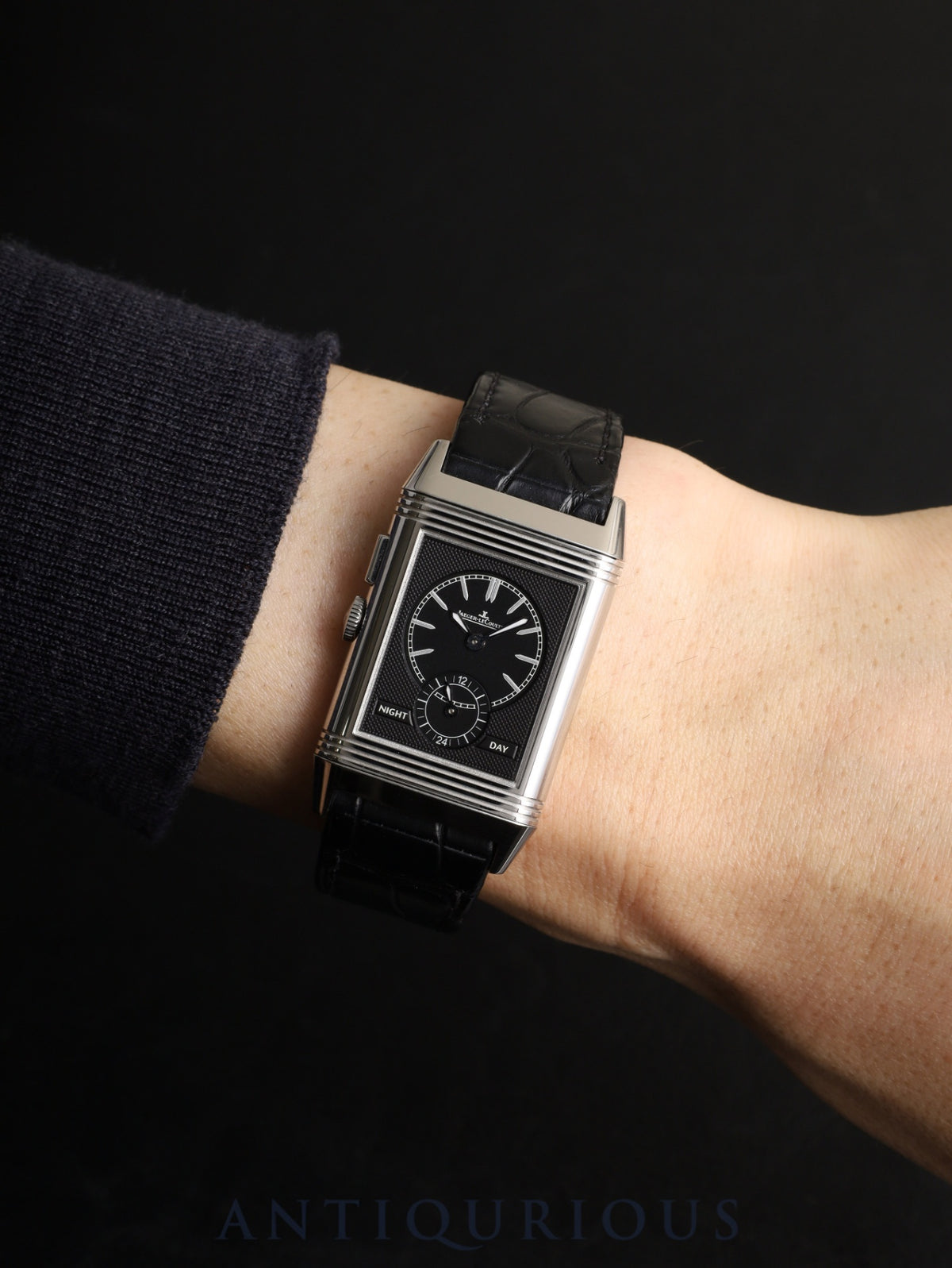Jaeger-LeCoultre Grande Reverso Ultra Thin Duoface 278.8.54 / Q3788570 Manual winding Cal.854/1 SS Original leather strap Original pin buckle (SS) Silver / Black dial Box Booklets Warranty (2014 / with individual's name) Overhauled