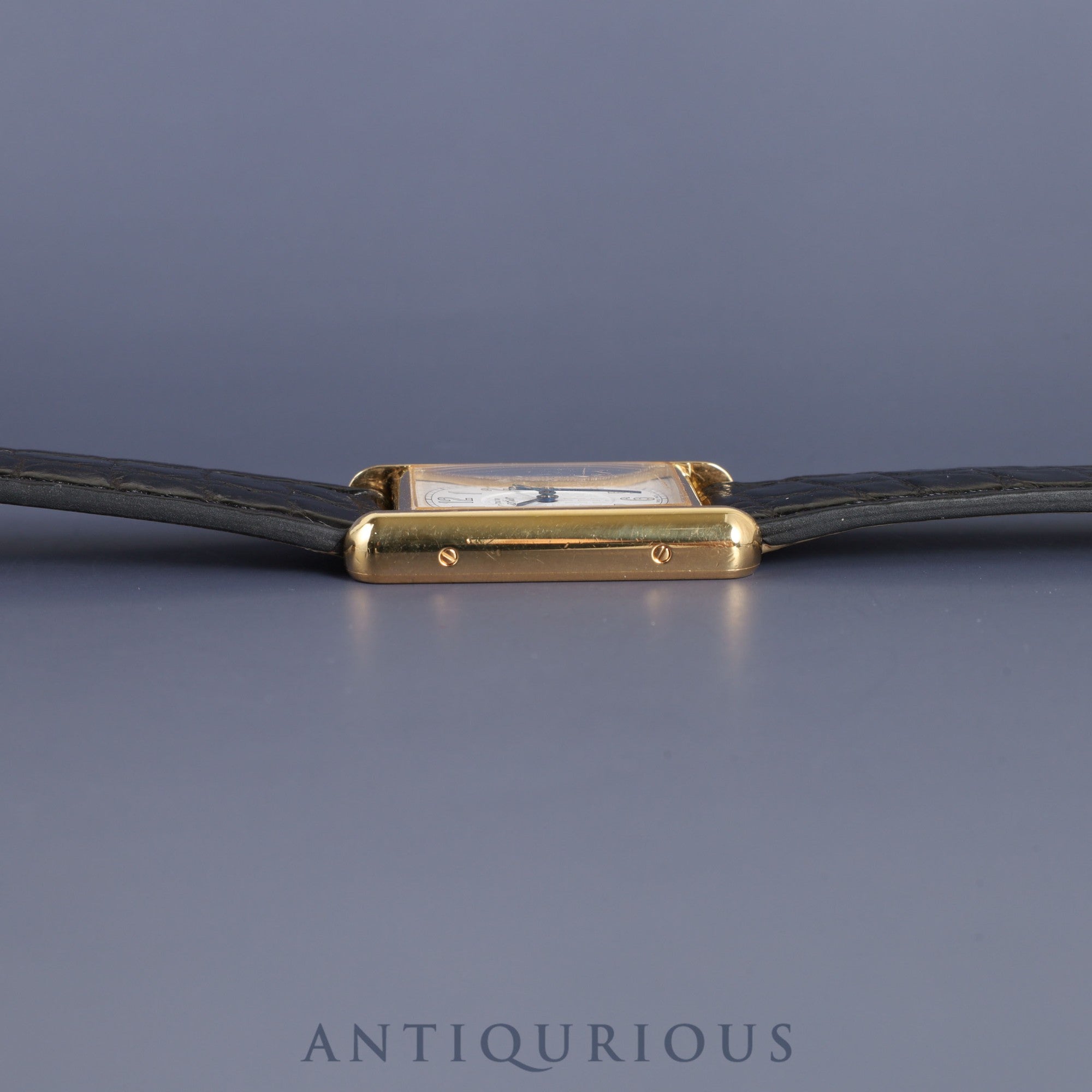 Cartier Must Tank GM (XL) 2413 Quartz Caliber 87 SV925 with Genuine Leather Strap and Genuine D-Buckle (GP). Telephone Arabic Dial. Overhauled and Finished to Look Like New.