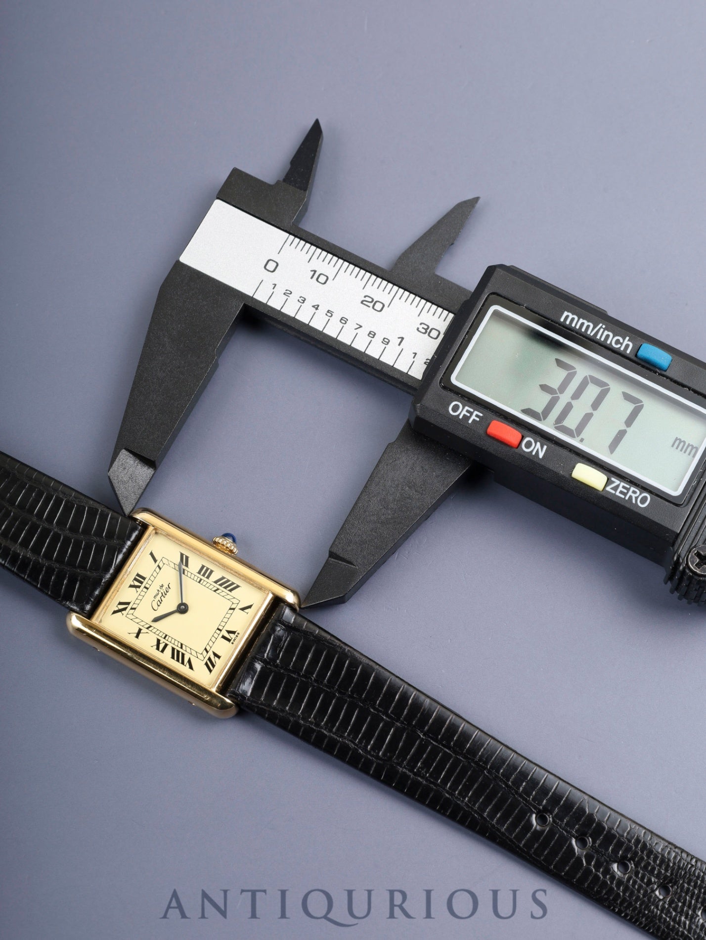 カルティエ マストタンク LM 手巻き Cal.78-1 SV925 革 純正ピンバックル(GP)アイボリーローマン文字盤(SWISS表記) オーバーホール済み