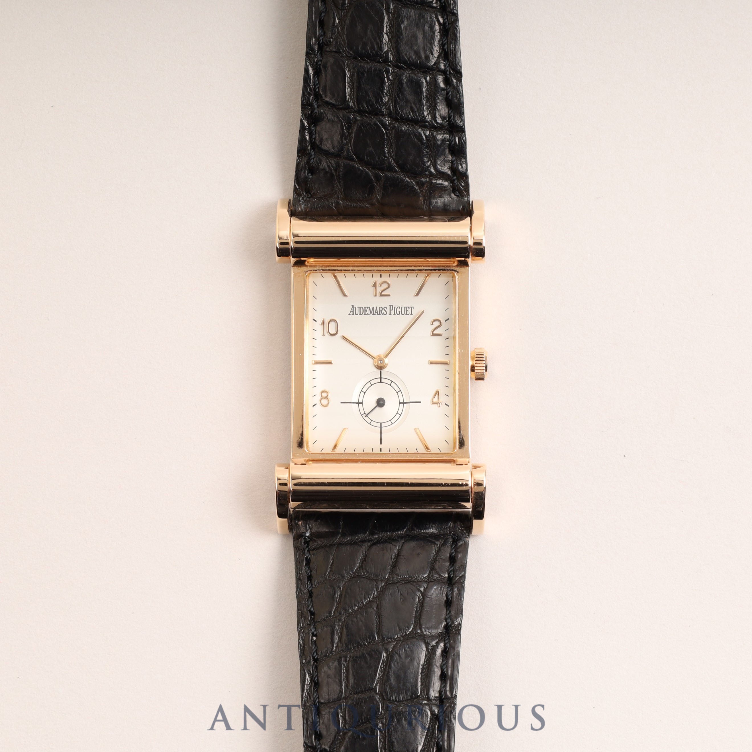 オーデマ・ピゲ カナぺ 149340R.00.A002XX.01 手巻き Cal.2085/2832 750PG 革 純正尾錠(750PG)アイボリー文字盤 紙箱 コンプリートサービス済み