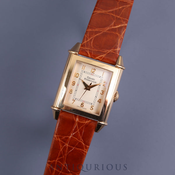 ジラールぺルゴ ヴィンテージ 1945 2590 手巻き Cal.2409 YG 革 純正尾錠(750) シャンパンアラビア文字盤 オーバーホール済み