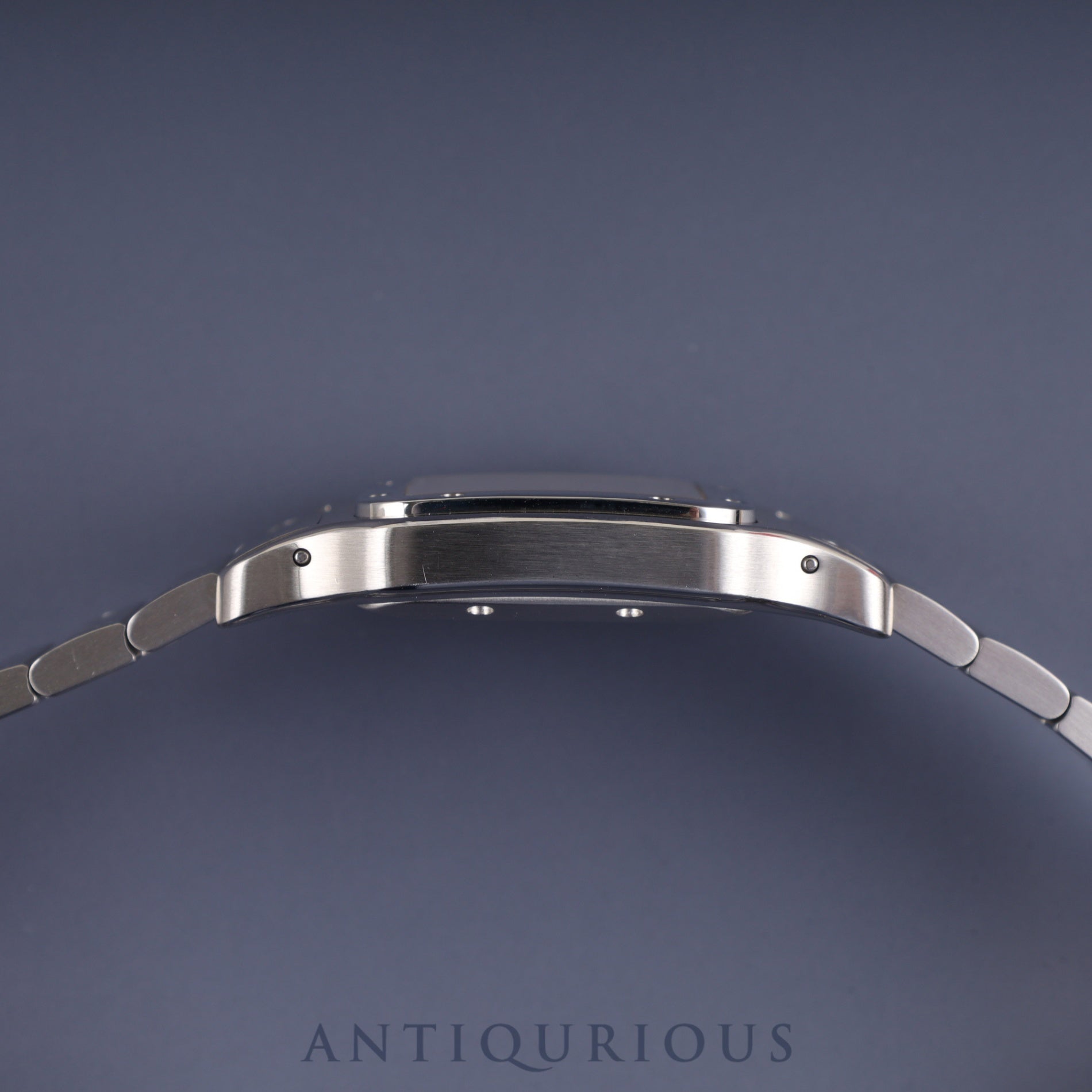 Cartier Santos Galbee LM 2319 Automatic Caliber - Stainless Steel Silver Guilloche Dial 29 x 40mm Box Booklet Overhauled