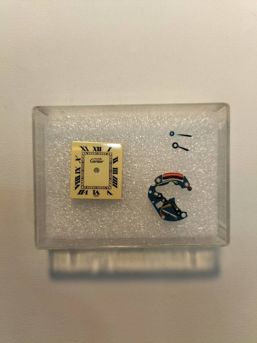 カルティエ マストタンク SM 5057001 クォーツ Cal.057 SV925 革 純正尾錠(GP) アイボリーローマン文字盤 オーバーホール済み