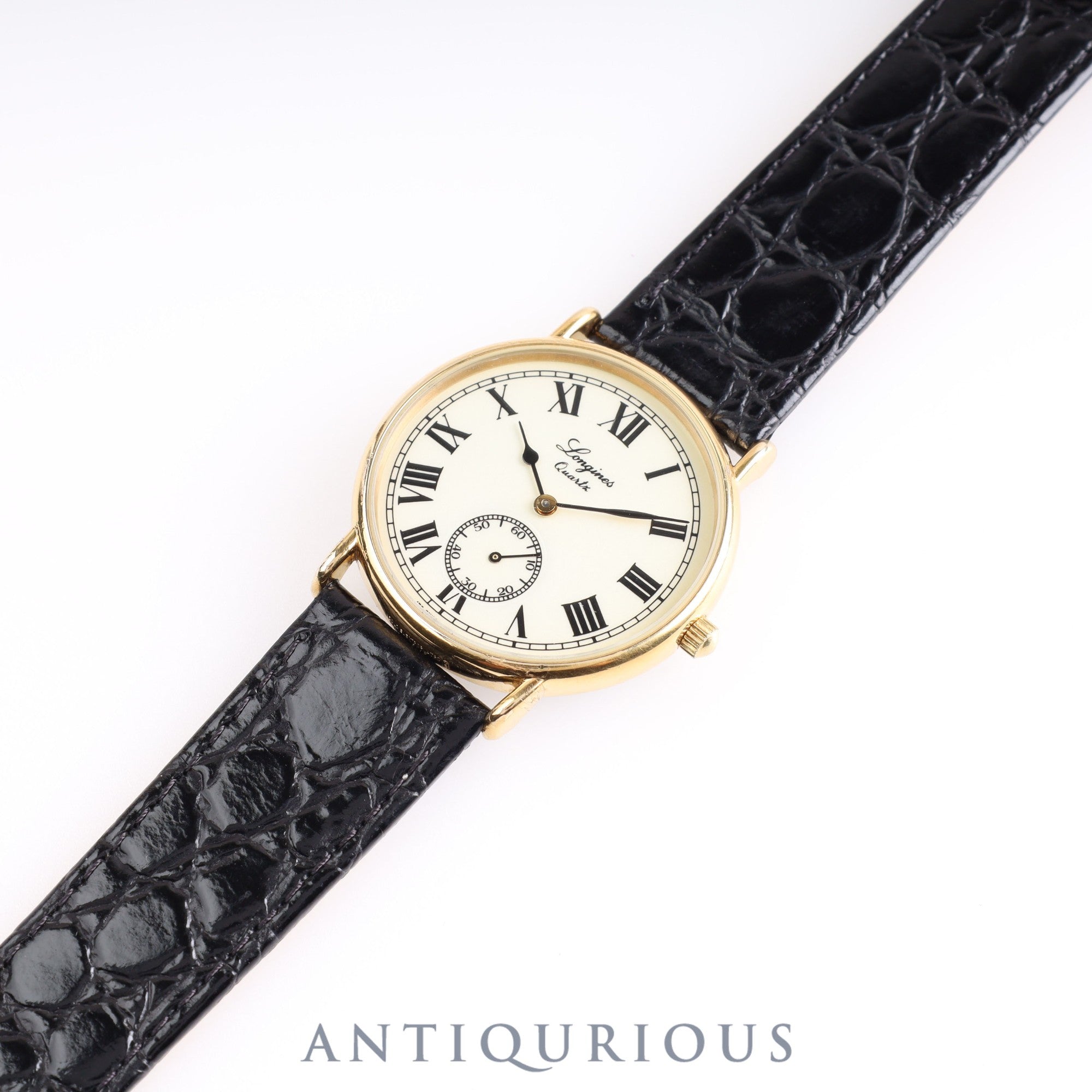 Longines Charleston 5228 Quartz Cal.L176.2 SS/GP Leather Ivory Dial