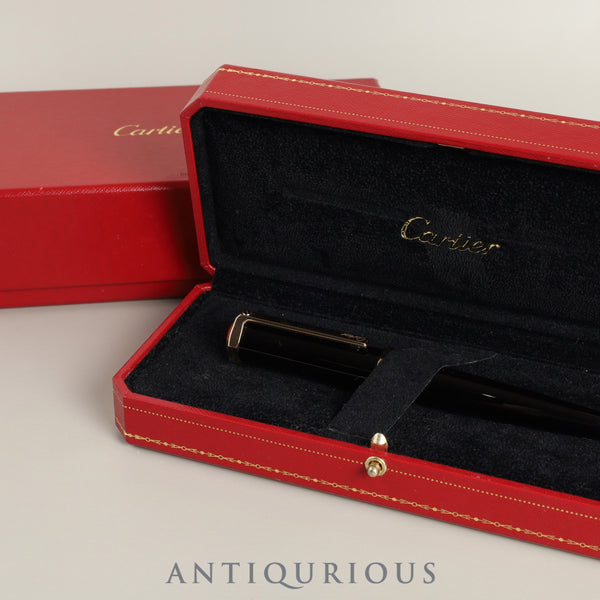 Cartier ballpoint pen Santos Dumont resin GP black x gold box case