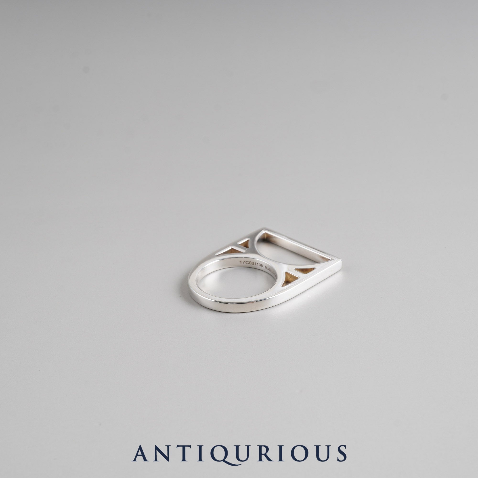 Hermes Ring Chaine d'Ancre Game Sterling Silver #52 17 Year Stamp