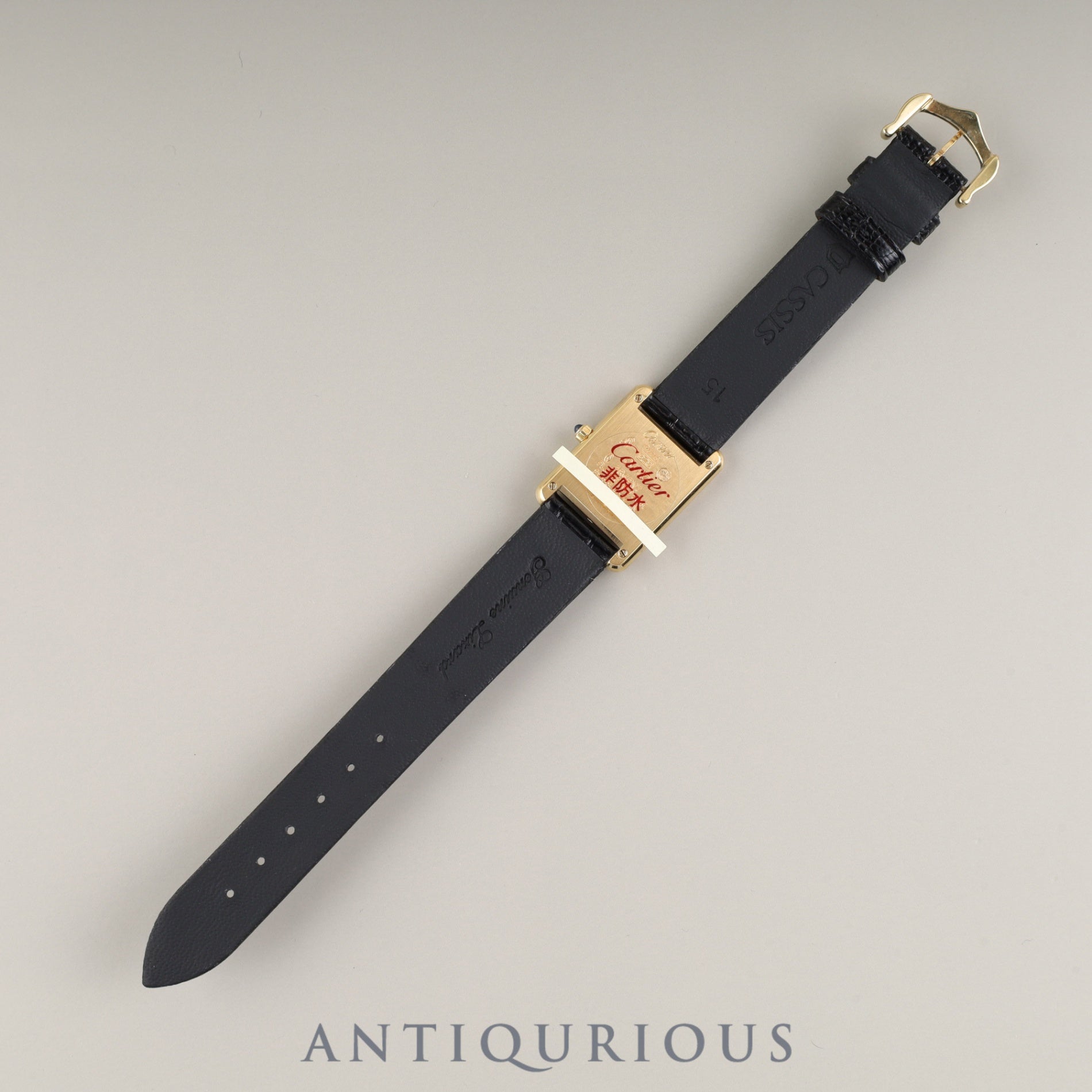 カルティエ マストタンク SM 3 66001 クォーツ SV925 革 純正尾錠(GP) グレー飛びローマン文字盤 箱 冊子 保証書(1983年) タグ カルティエブティックにてコンプリートサービス(フルメンテナンス)済み