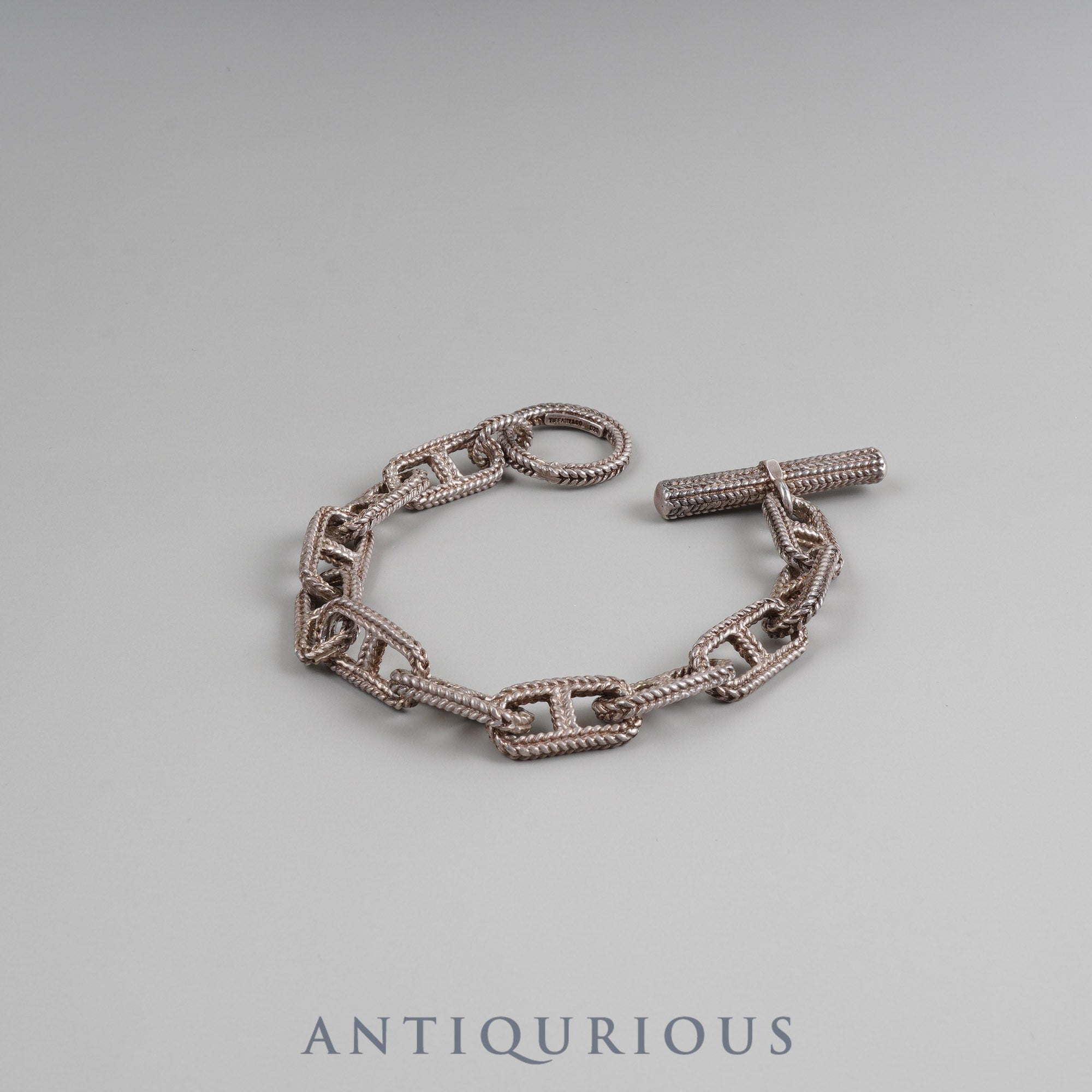 ティファニー ブレスレット テクスチャード アンカーチェーン トグル ヴィンテージ スターリングシルバー