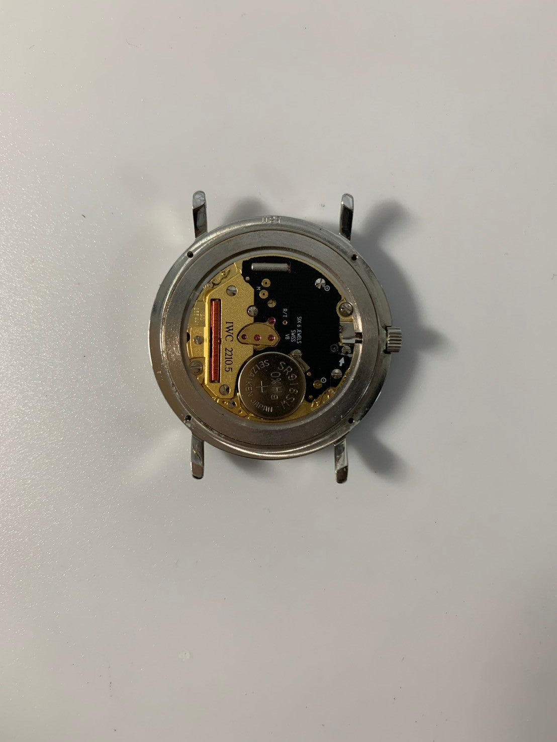 IWC Portofino 3331 Quartz Caliber 2210.5 Stainless Steel Leather Strap with Genuine Stainless Steel Buckle, White Dial, Overhauled