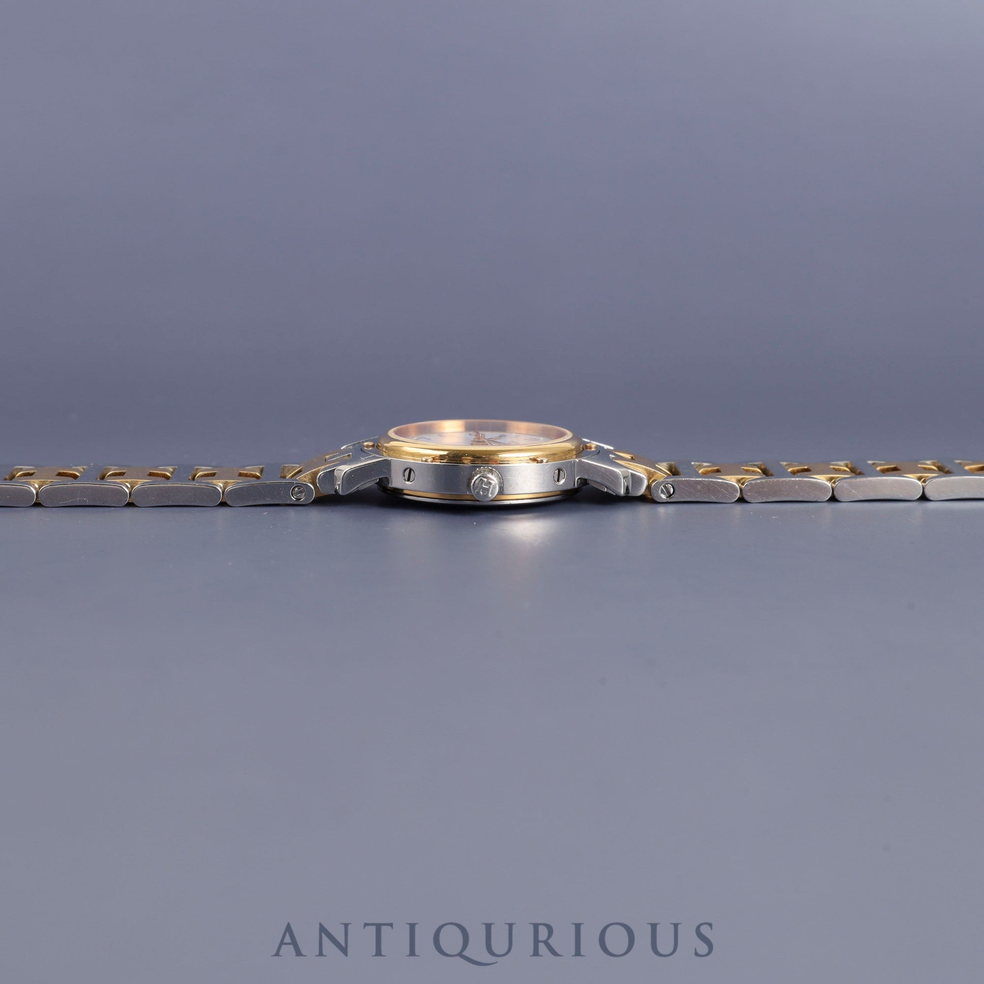 エルメス クリッパー クォーツ SS/GP ホワイト文字盤 24.0mm