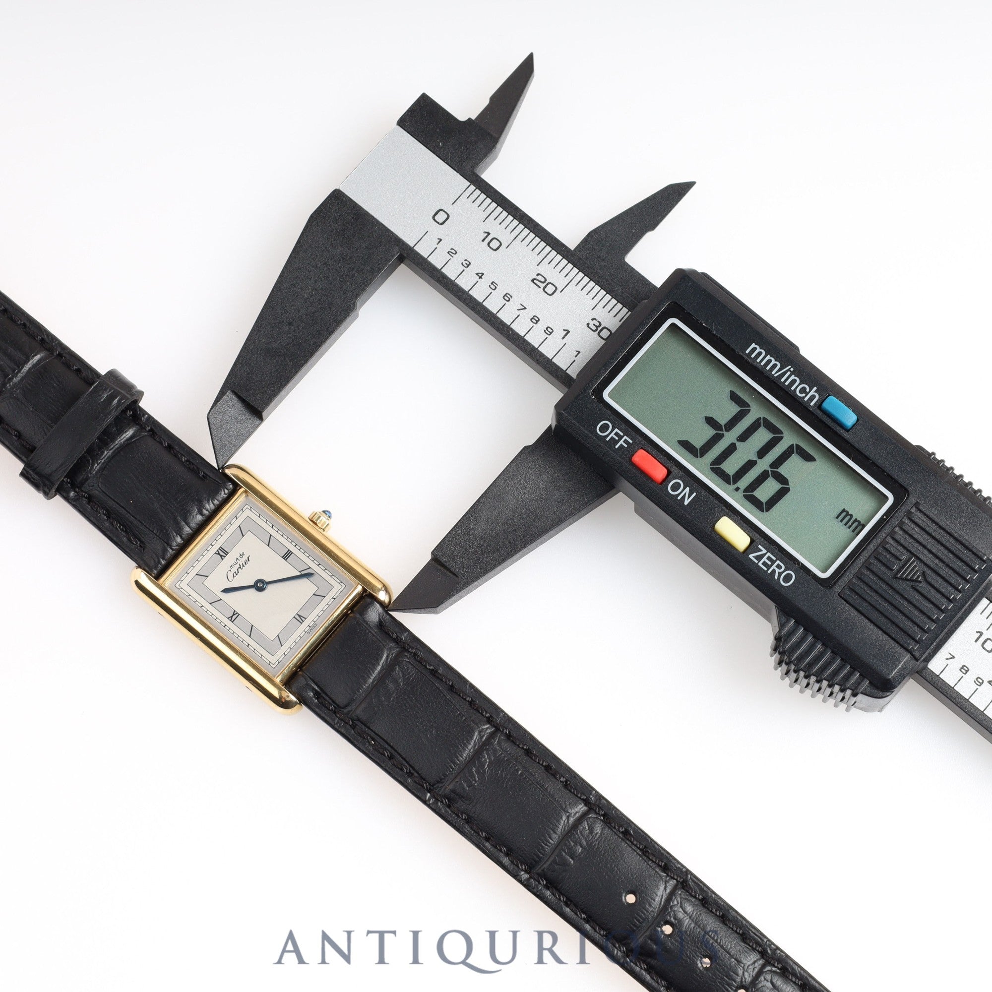 Cartier Must Tank LM QZ 6 81006 Flying Roman Silver Dial