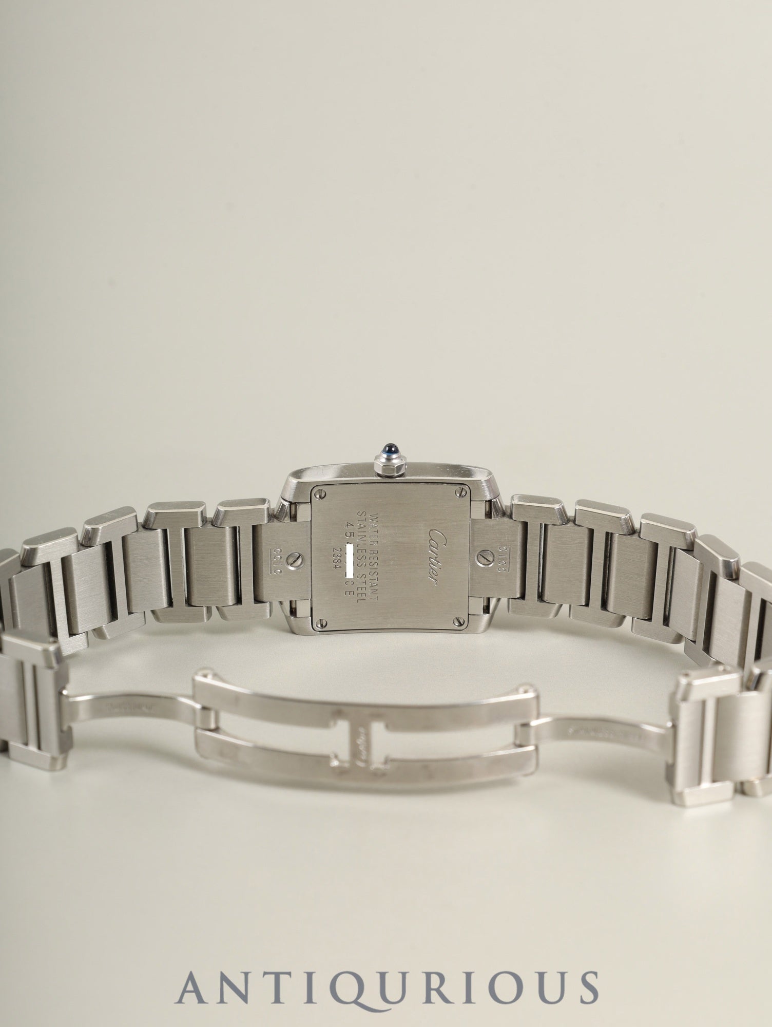 カルティエ タンクフランセーズ SM W51026Q3 / 2384 クォーツ Cal.057 SS SS ブラック文字盤(アジア限定) オーバーホール済み