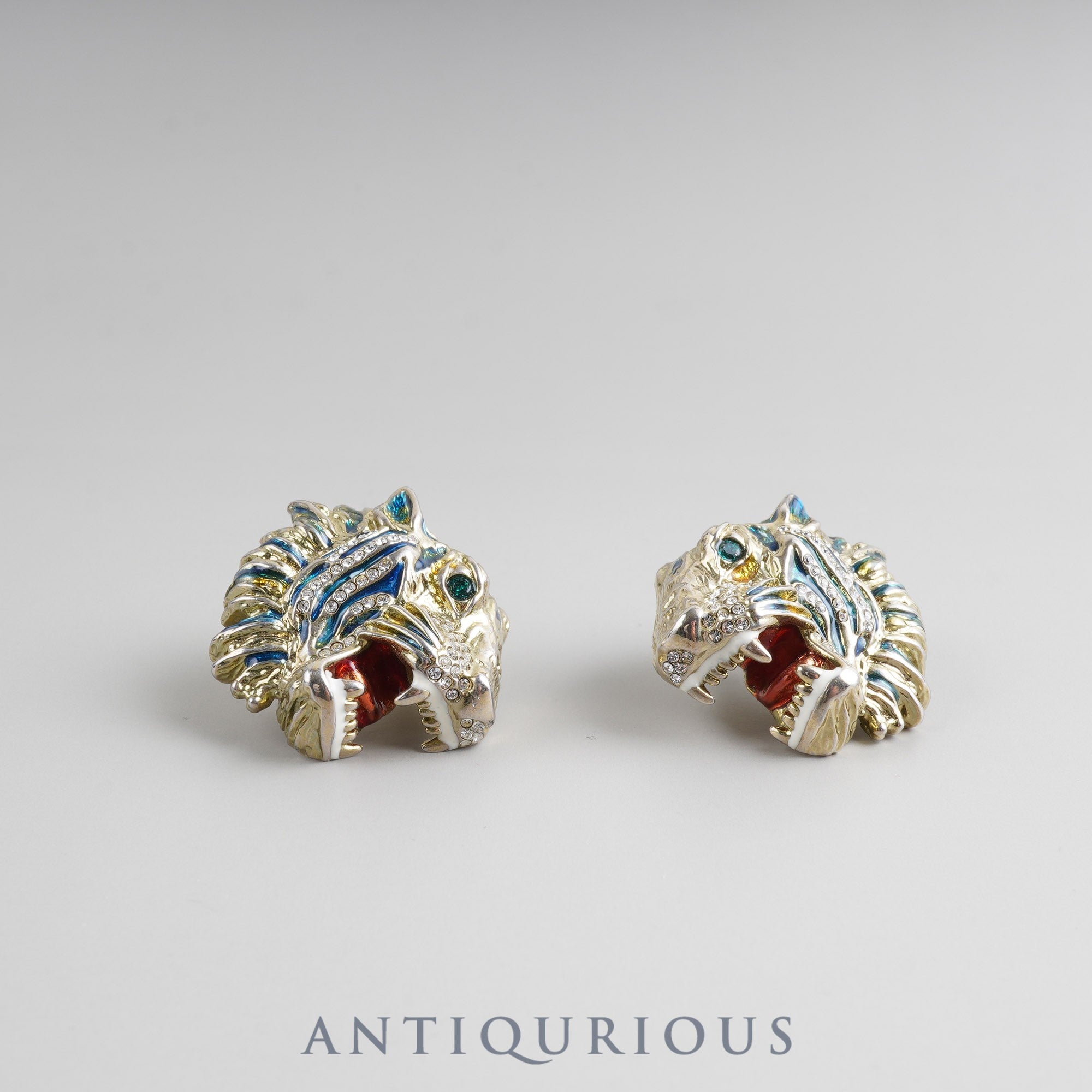 Gucci Tiger Earrings GP/Rhinestone