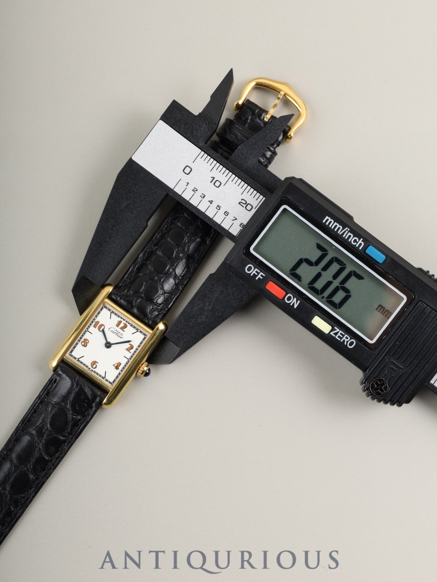 カルティエ マストタンク SM 5057001 クォーツ Cal.057 SV925 革 純正尾錠(GP) 飛びアラビアCC文字盤 箱 保証書(1996年) オーバーホール済み 新品仕上げ済み