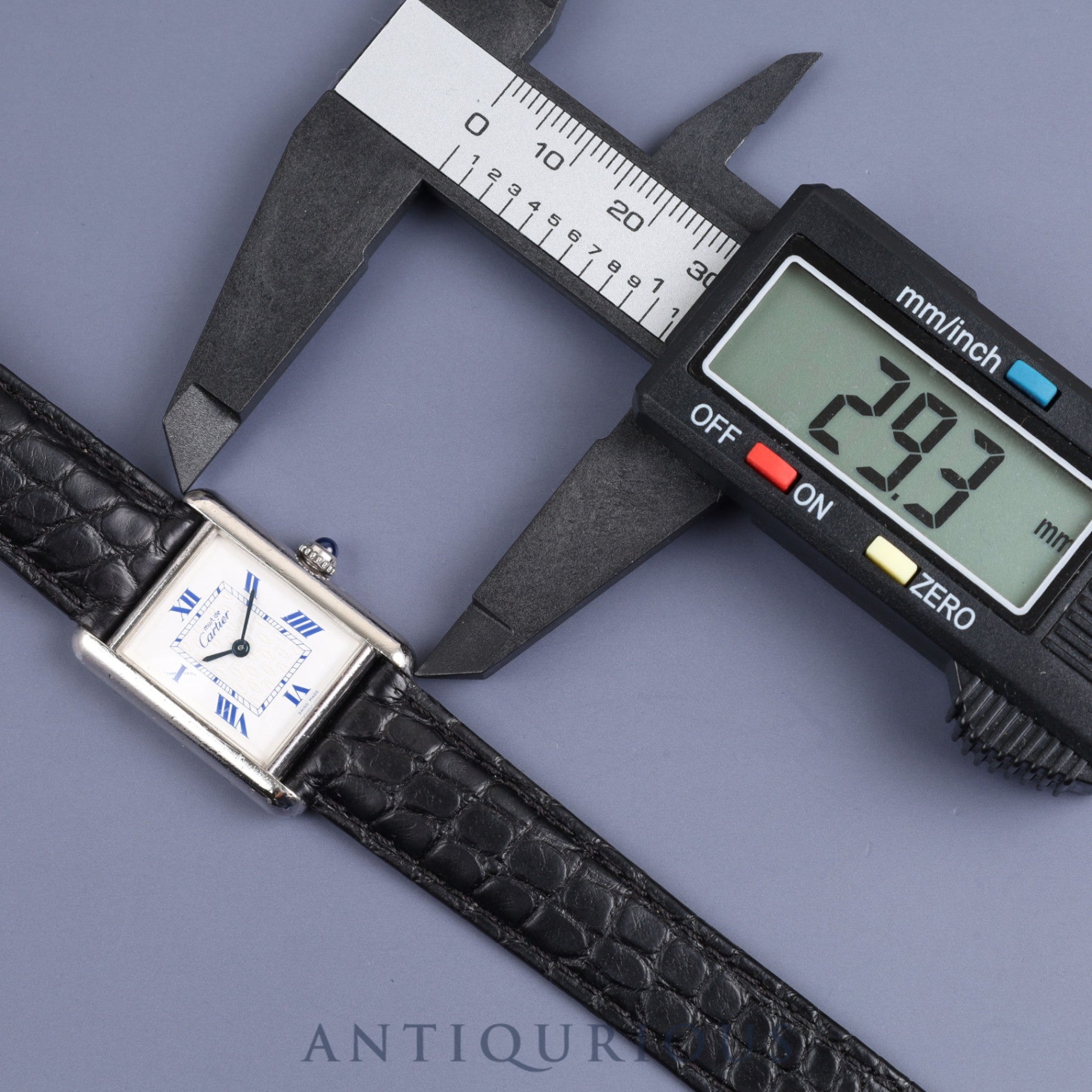カルティエ マストタンク MM W1014054 / 2416 クォーツ Cal.057 SV925 革 純正Dバックル(SS) 飛びローマン文字盤 オーバーホール済み
