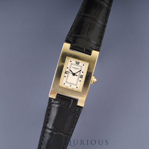 ショーメ スティル・ドゥ・ショーメ 750 クォーツ Cal.- YG 純正尾錠(GP)アイボリー文字盤 オーバーホール済み