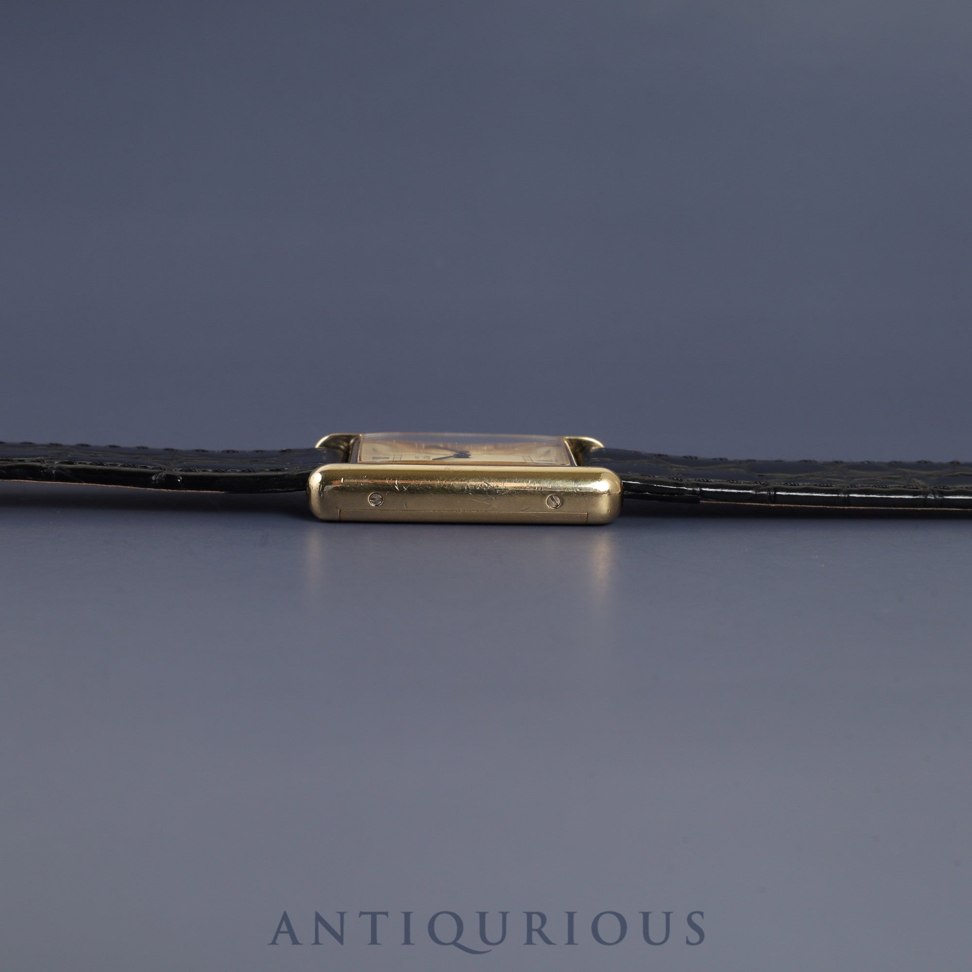 Cartier Must Tank LM Manual winding Cal.78-1 SV925 Leather Genuine buckle (GP) Ivory Roman dial Overhauled