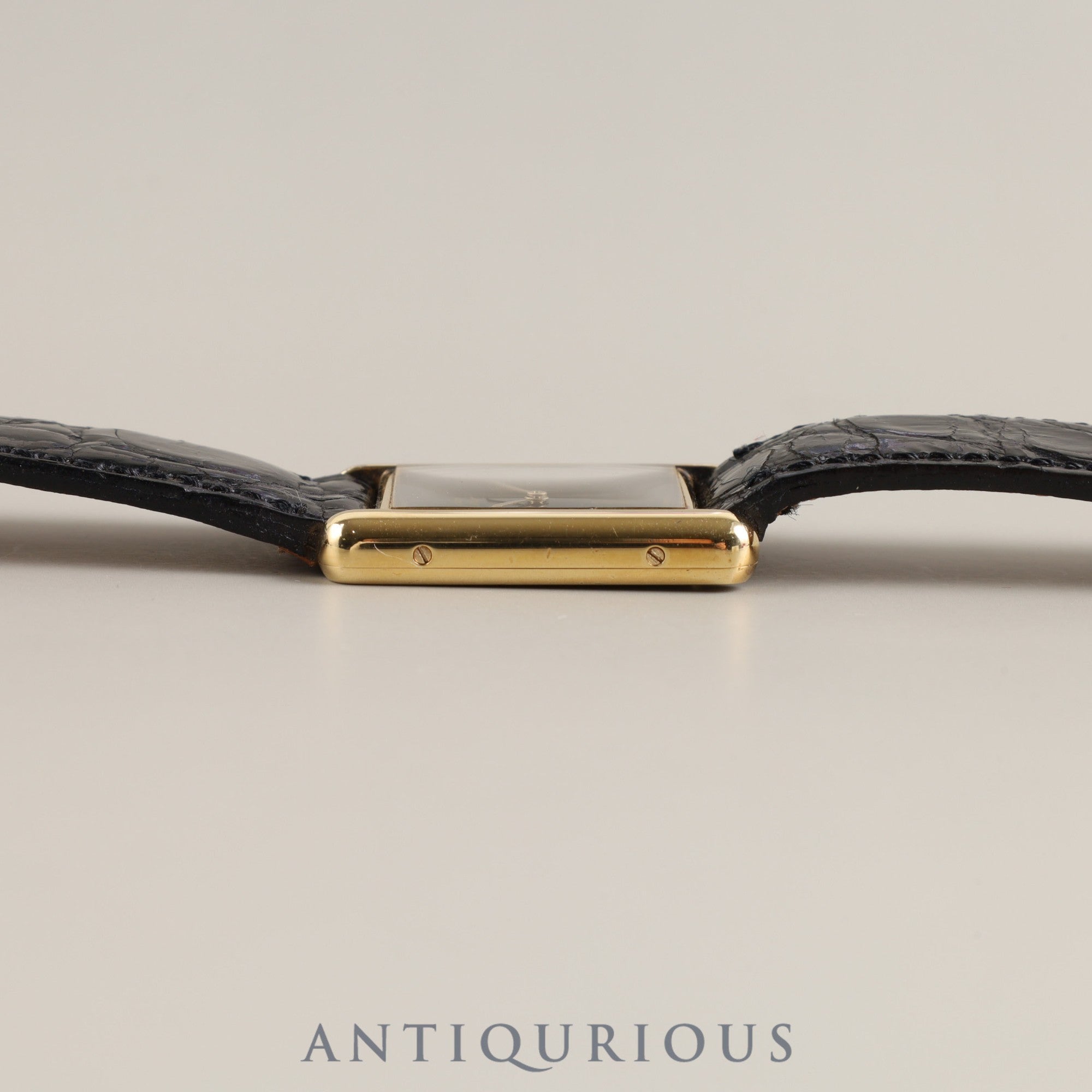 Cartier Must Tank LM 6 81006 Quartz Cal.81 SV925 Genuine leather strap Genuine buckle (GP) Black onyx dial Overhauled