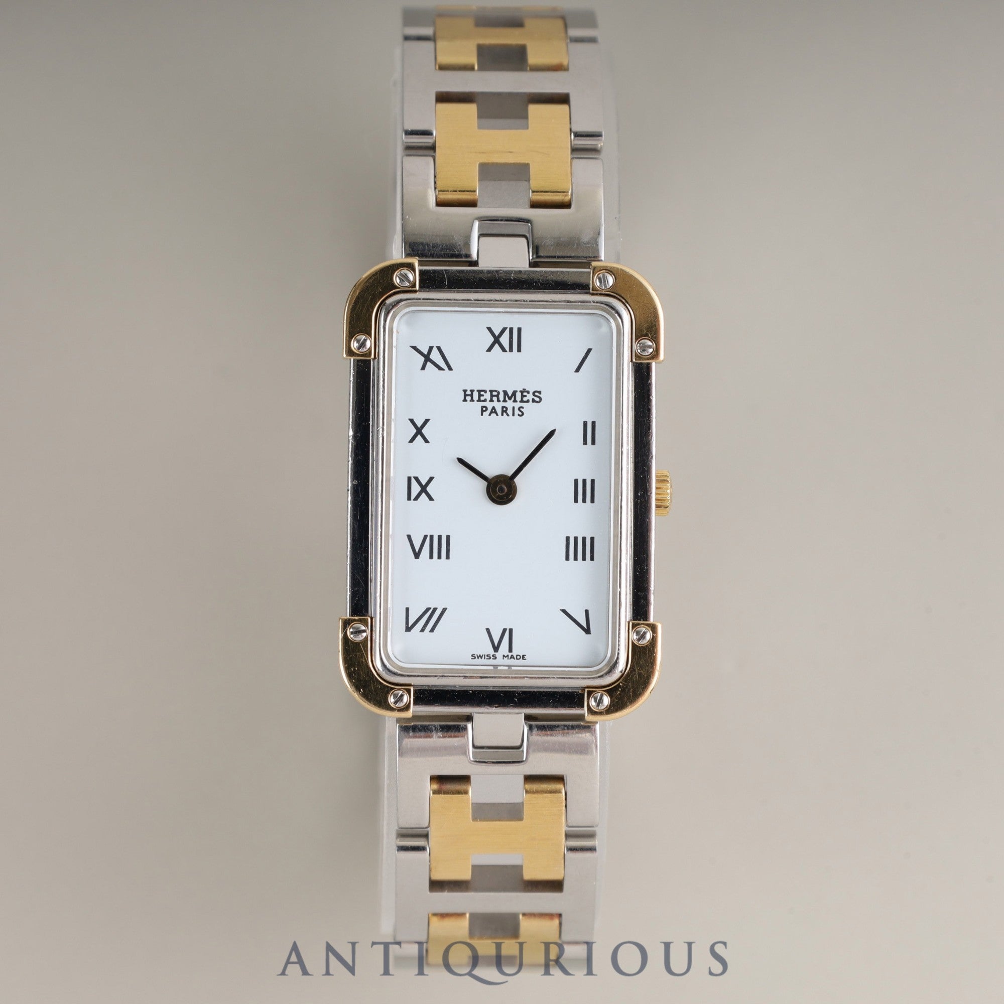 Hermès Cloajour CR1.220 Quartz Cal.976.001 SS/GP SS/GP White Dial Overhauled