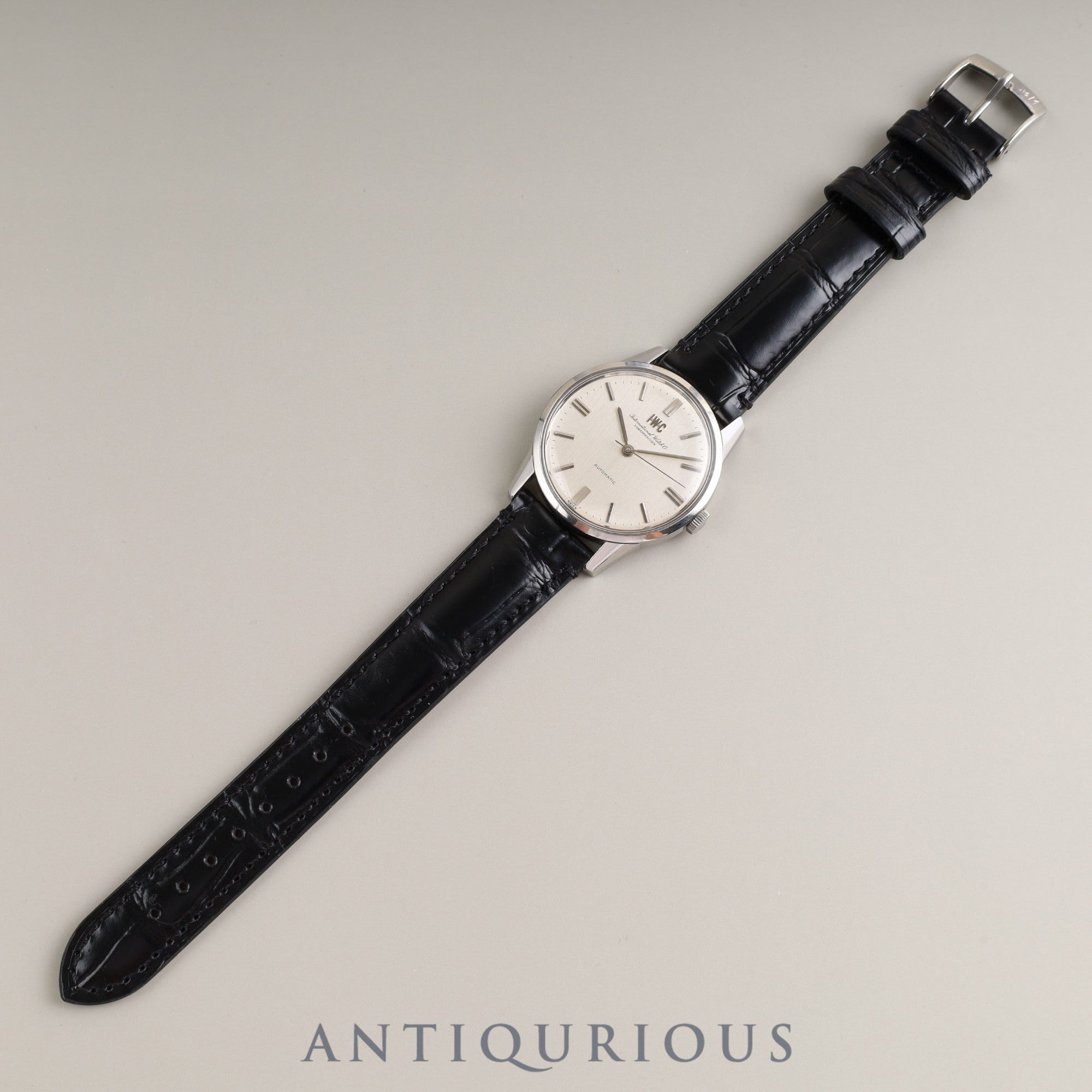 IWC Old Inter Automatic Cal.854 SS Leather Silver Dial Box Warranty (1972) IWC