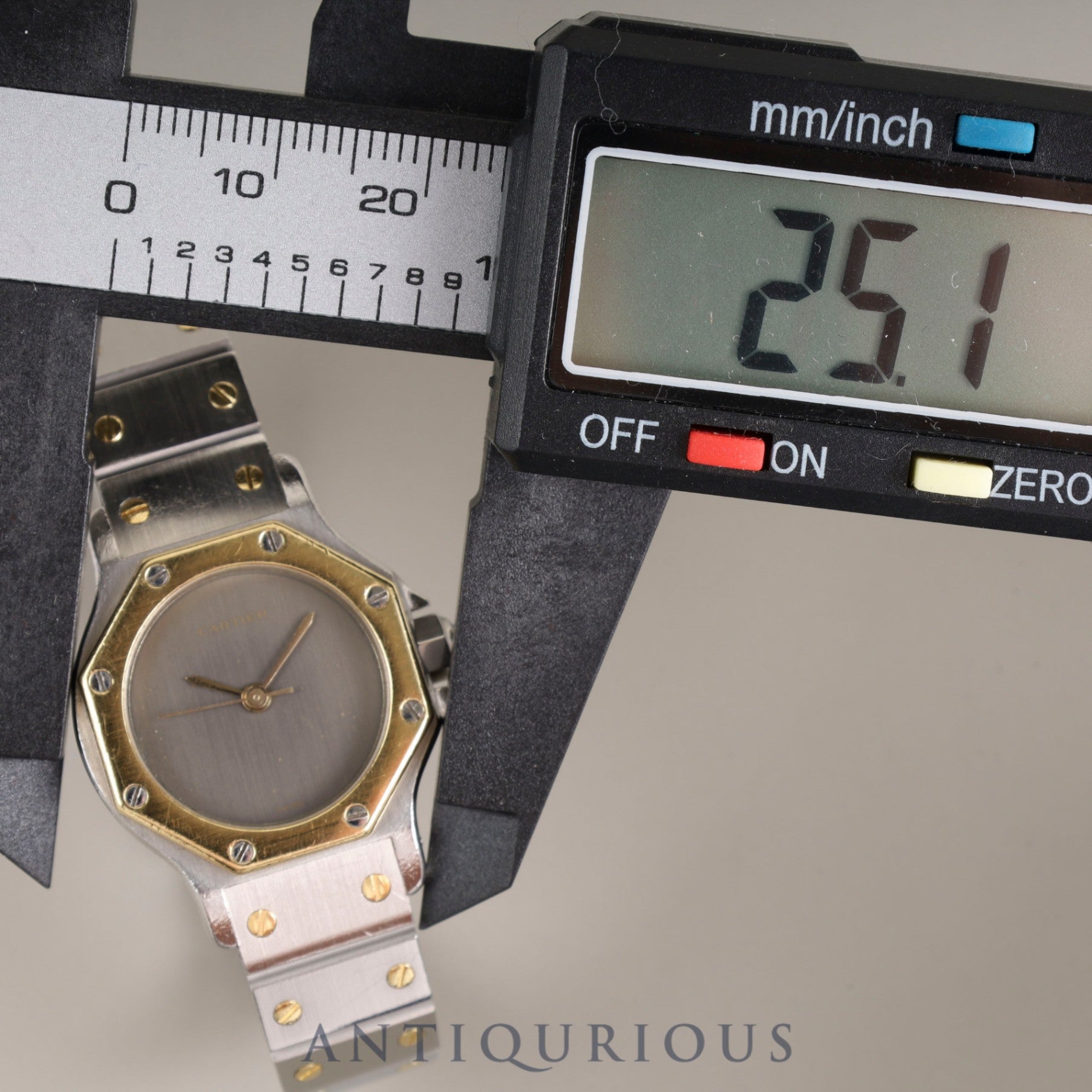 Cartier Santos Octagon SM 2039488 / 0907 Automatic SS/YG SS/YG Grey ghost dial Overhauled Bracelet cleaned by Cartier