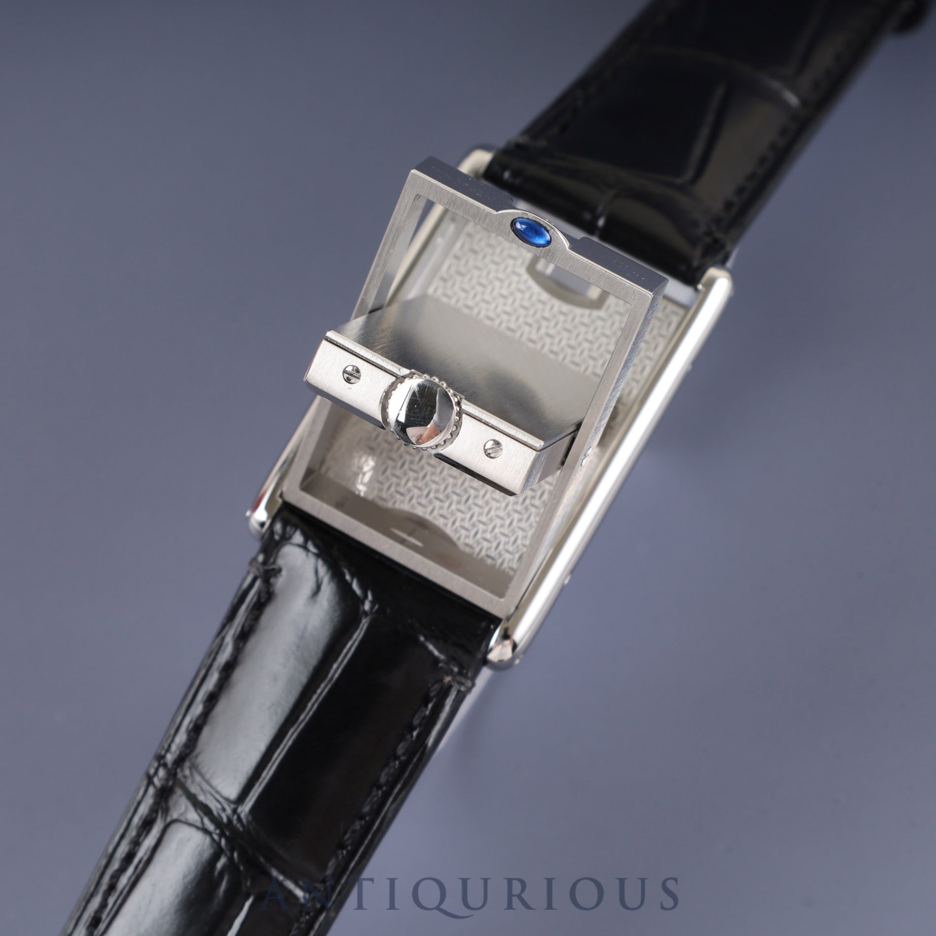 カルティエ タンク バスキュラント LM 2390 手巻き SS 革 社外尾錠(SS) ホワイトローマン文字盤 箱 冊子 保証書(無記載)2025/9/30 カルティエブティックにてコンプリートサービス(フルメンテナンス)済み