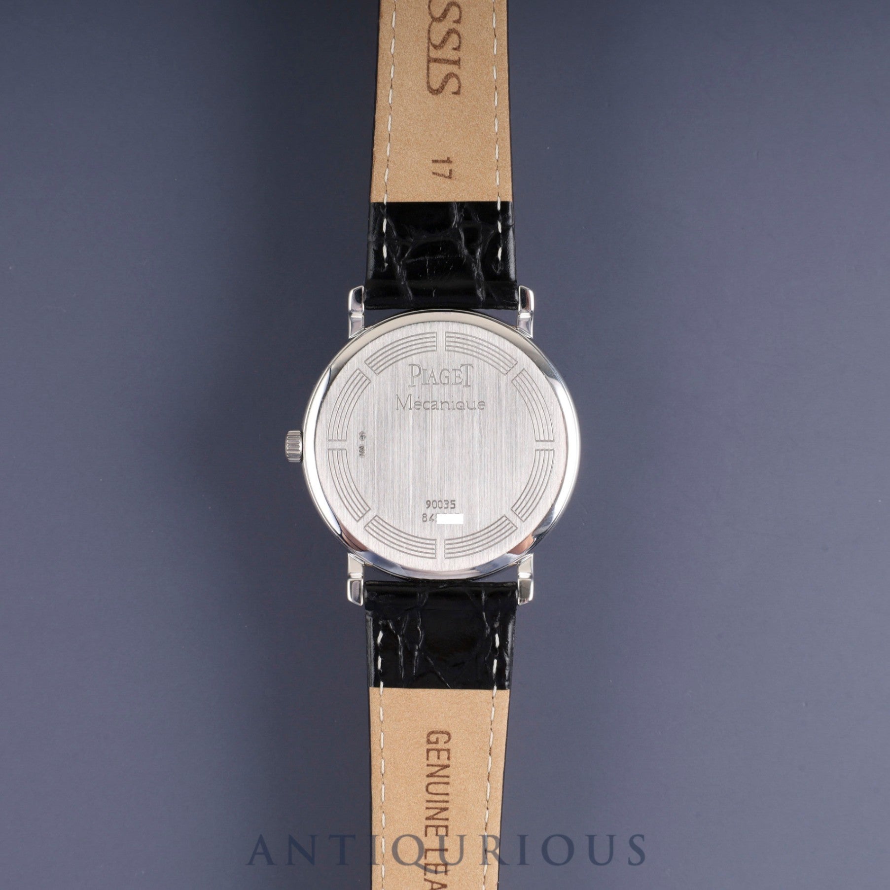 Piaget Tradition La Côte aux Fées 90035 Manual Winding Caliber 430P 750 Leather Watch with Genuine Buckle (750) Silver Dial Overhauled