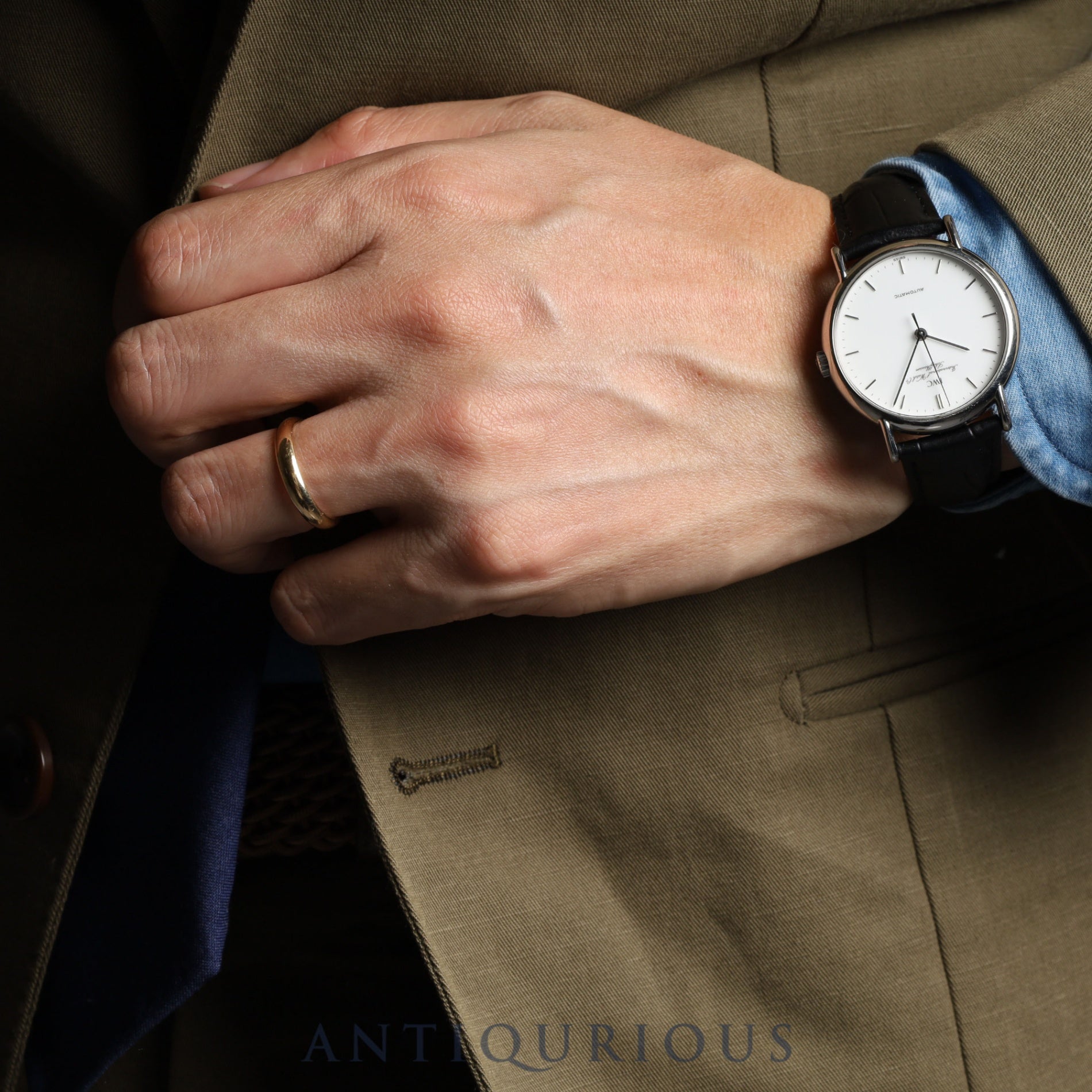 IWC ポートフィノ IW351403 自動巻き SS 革 ホワイト文字盤 アイダブリュシー