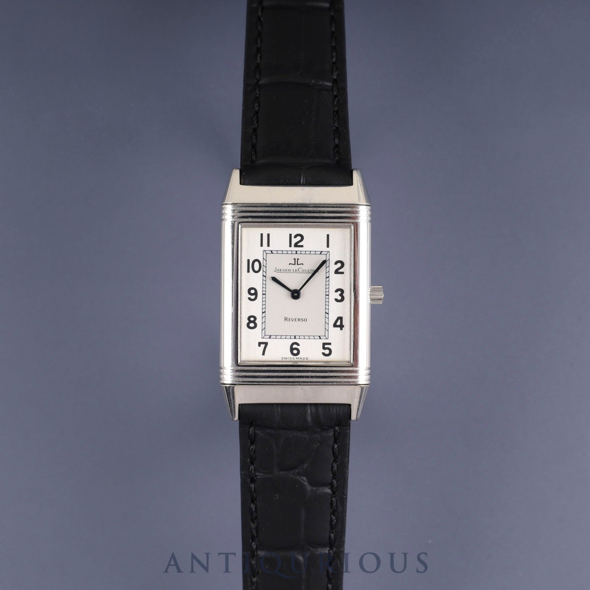 Jaeger-LeCoultre Reverso Classic 250.8.86 Manual Winding Caliber 846/1 Leather Strap Genuine Buckle (SS) Silver Arabic Dial Box Overhauled