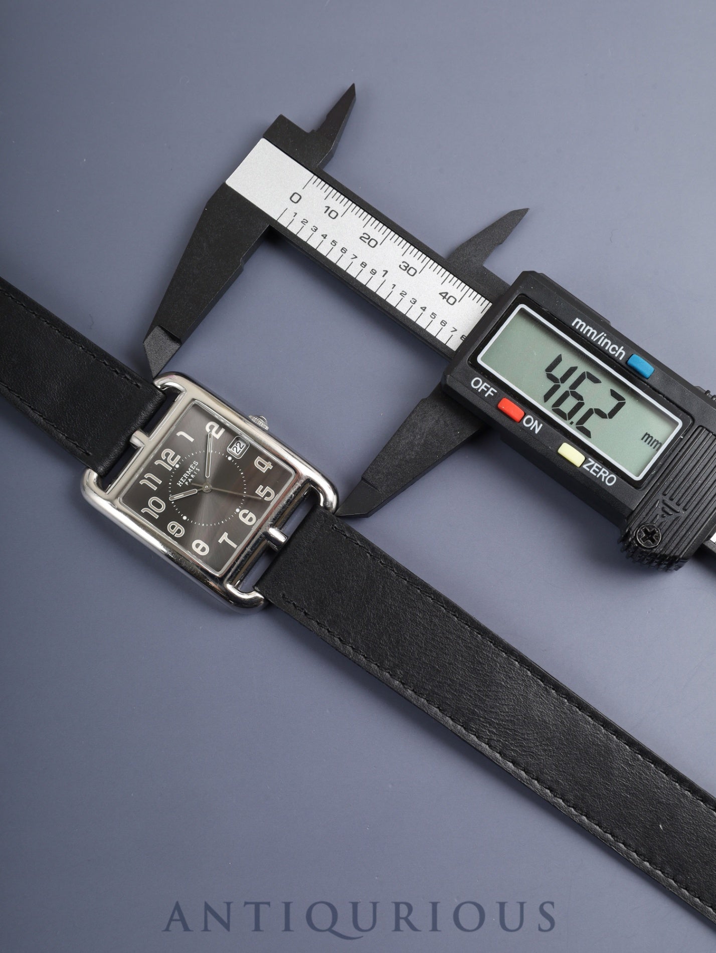 エルメス ケープコッド CC1.810 クォーツ SS 革 純正バックル(SS)グレーアラビア文字盤 箱 冊子 保証書(2009年)オーバーホール済み