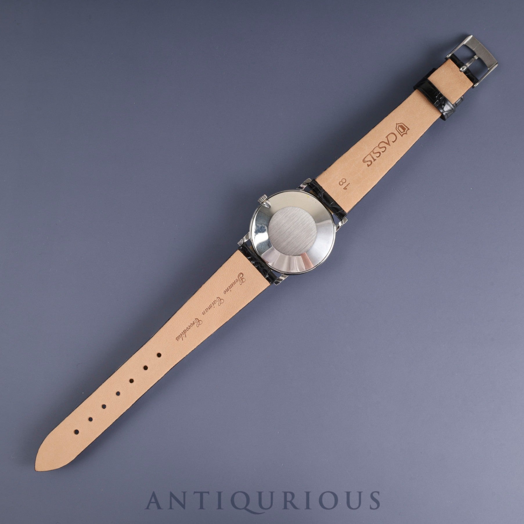 Omega De Ville 1110140 Manual winding Cal.625 SS Leather Aftermarket buckle (SS) Silver dial Genuine buckle belt Overhauled