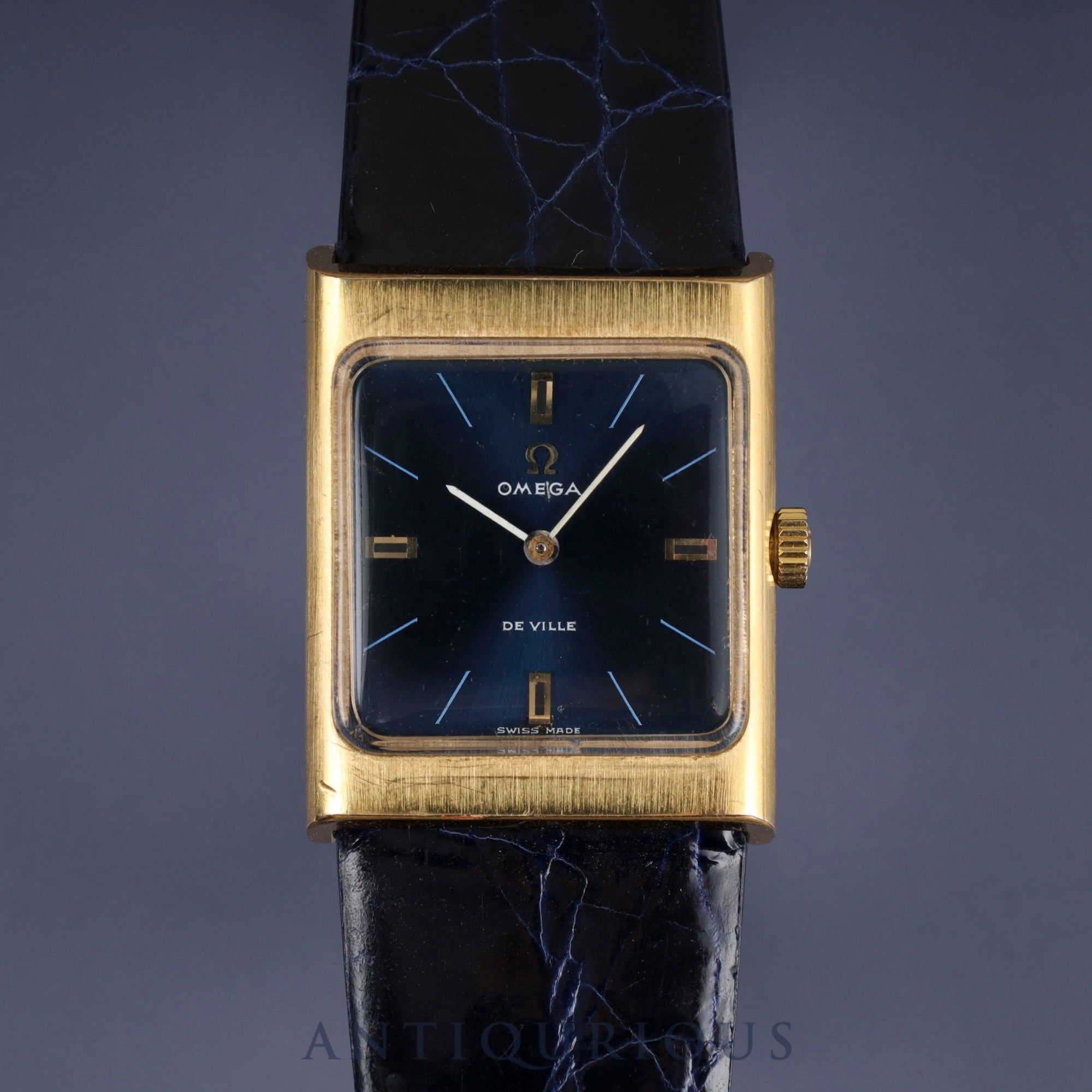 Omega De Ville 511324 Manual winding GP Leather Genuine buckle (GP) Blue dial (minor scratches on glass) Overhauled