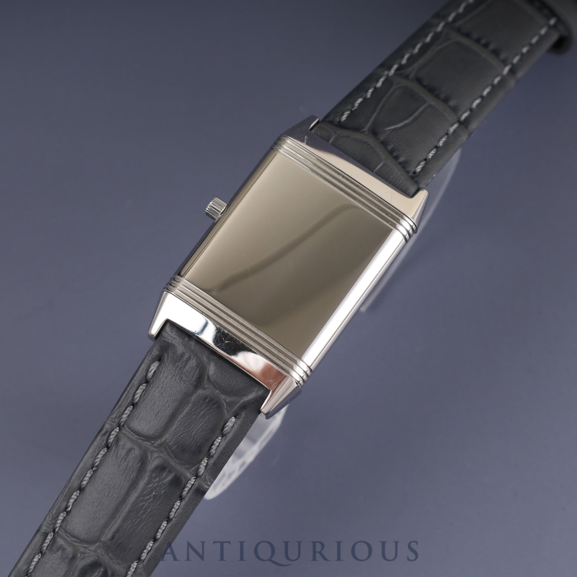 Jaeger-LeCoultre Reverso Classic QA251804 / 250.8.10 Quartz Cal.610 SS Leather Genuine Buckle (SS) Navy Arabic Dial Box Booklet Overhauled