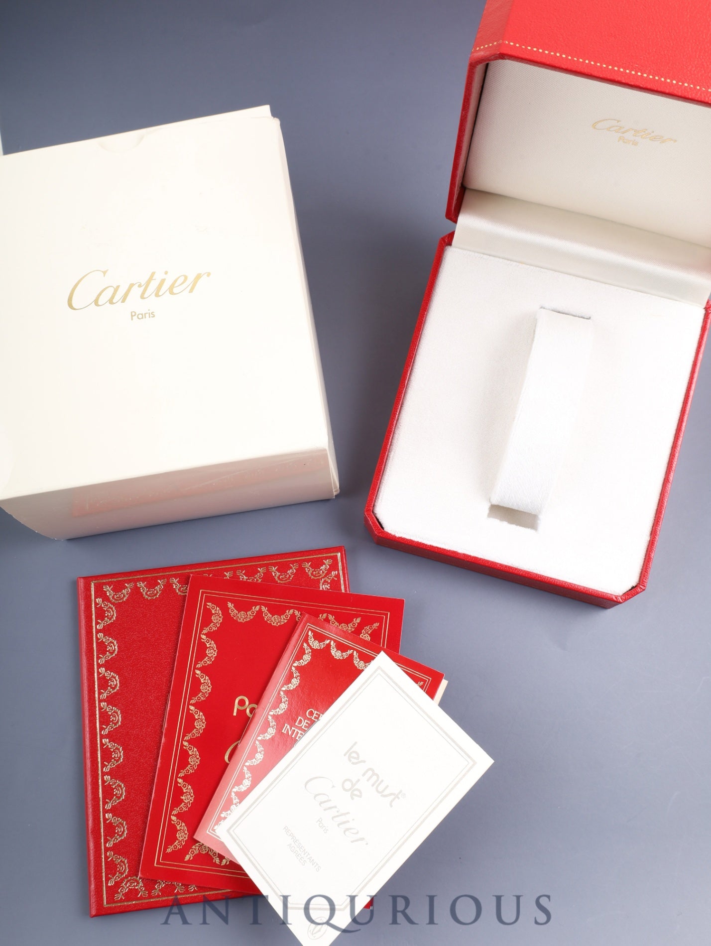 カルティエ マスト ヴァンドーム VLC LM 590003 クォーツ Cal.90 SV925 革 純正尾錠 アイボリーローマン文字盤 箱 冊子 保証書 オーバーホール済み