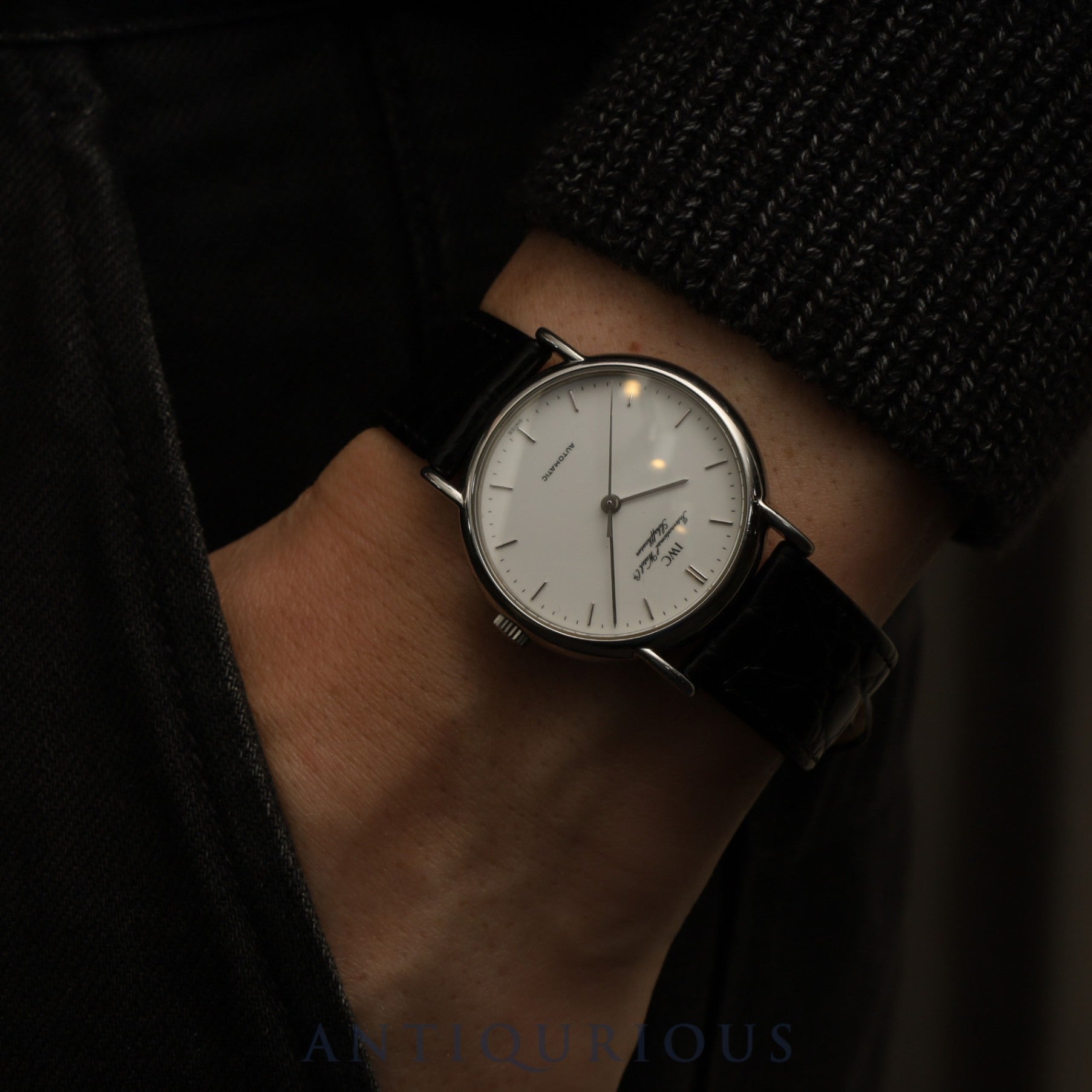 IWC Portofino IW351403 Automatic Caliber - Stainless Steel Leather Strap with Genuine Stainless Steel Buckle, White Dial, Overhauled