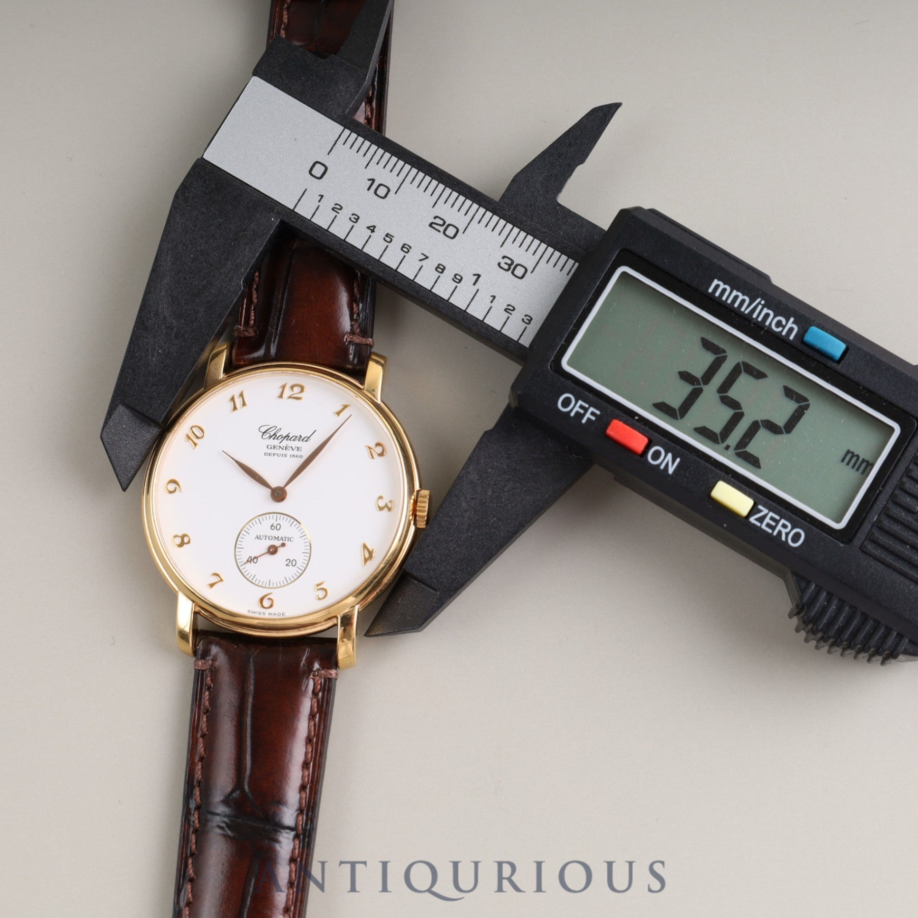Chopard Classic 16/1229 135th Anniversary Model Automatic Cal.11.60 YG Leather Genuine Buckle (750) White Dial