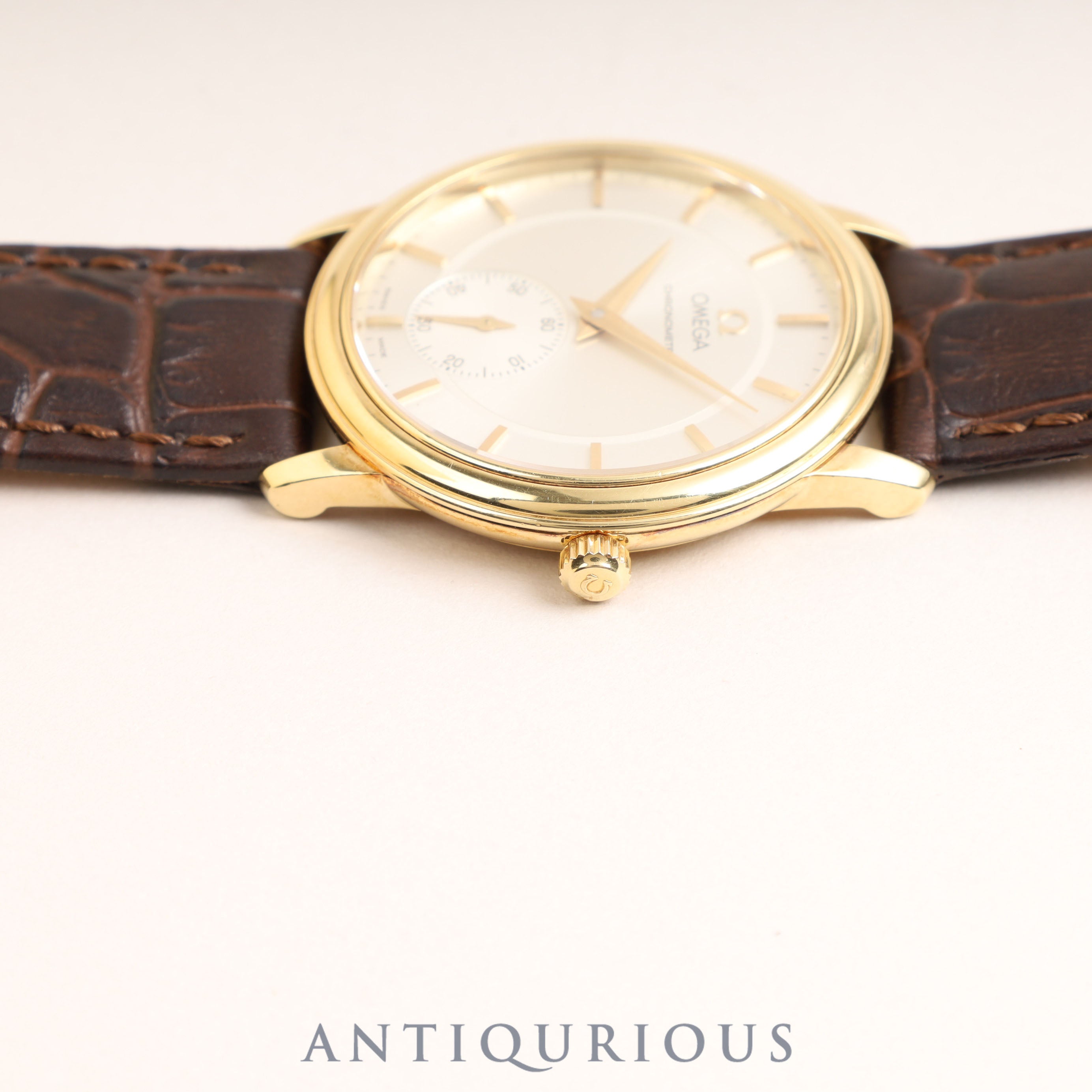 Omega De Ville Prestige 4620.31 Manual winding Cal.652 YG Leather Genuine buckle (GP) Silver dial 34mm