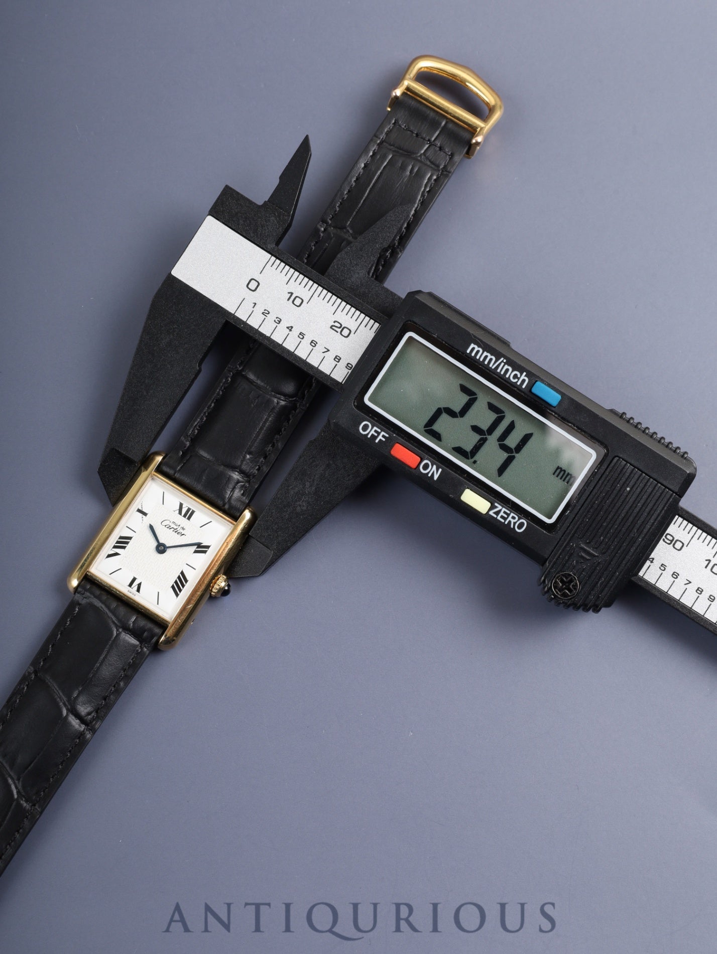 カルティエ マストタンク LM 1615 クォーツ Cal.690 SV925 革 純正尾Dバックル(GP)ホワイト飛びローマンCC文字盤(SWISS表記) オーバーホール済み