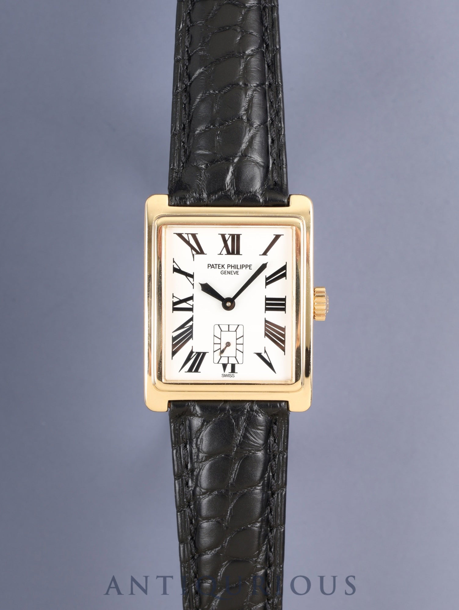 Patek Philippe Gondolo 5010 Manual Winding Caliber 215 750YG Leather Strap with Genuine Buckle (750YG) White Roman Dial Box Warranty Card (1994) Overhauled