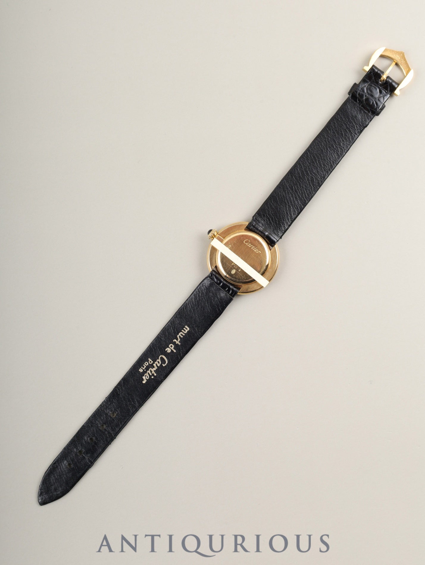 カルティエ ヴァンドーム エリプス VLC SM 6708 手巻き 750YG 純正革ベルト 純正尾錠(750YG) ホワイトローマン文字盤(PARIS表記) 保証書 オーバーホール済み