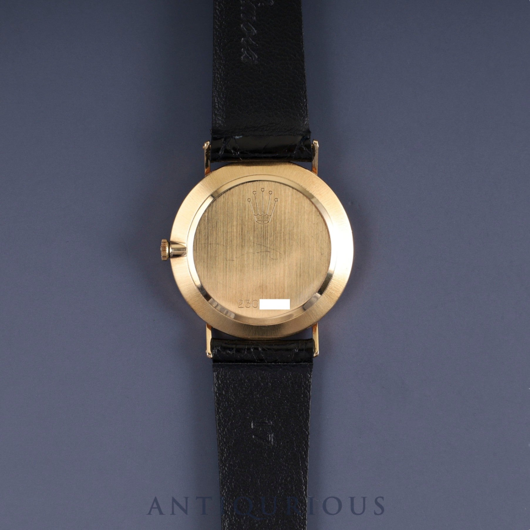 Rolex Cellini 3833 Manual winding Cal.1600 750 Leather Genuine buckle (GP) White Roman dial 1967 (23rd series) Overhauled