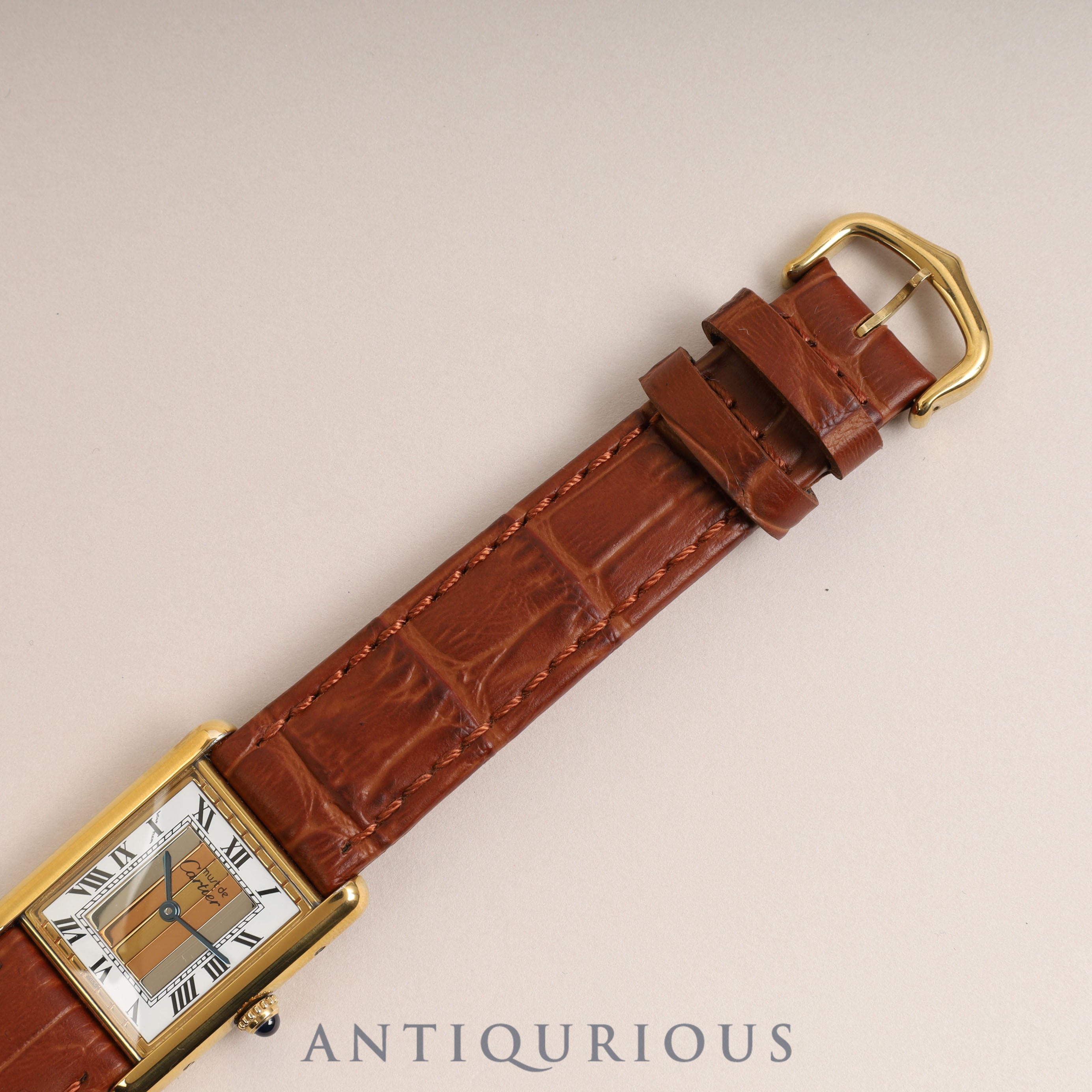 カルティエ マストタンク LM QZ トリニティ文字盤 箱 保証書付き