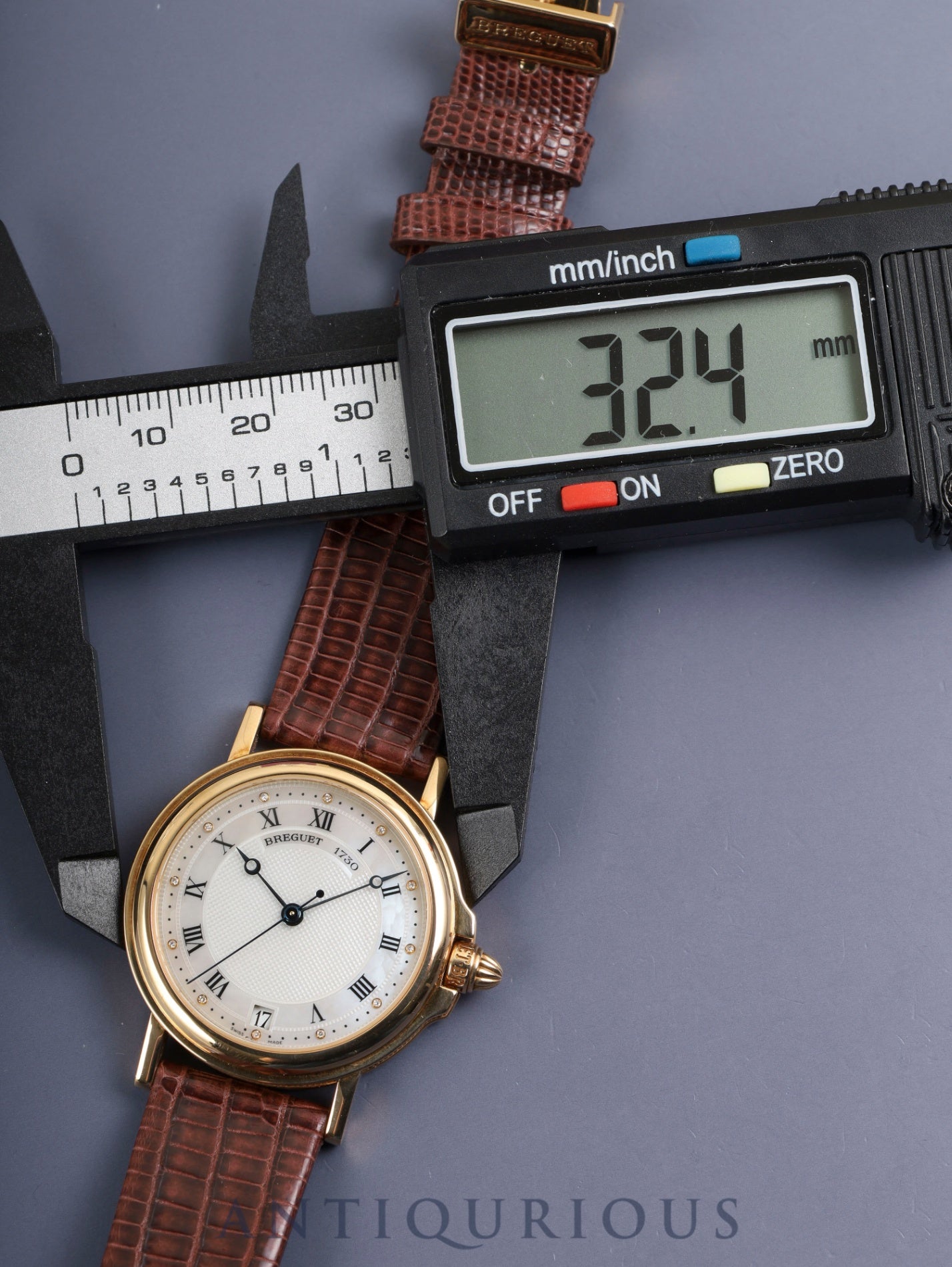 ブレゲ マリーン 4400BA / 52 /174 自動巻き Cal.889/1 750YG 革 純正バックル(750YG)マザーオブパール文字盤 箱 タグ オーバーホール済み